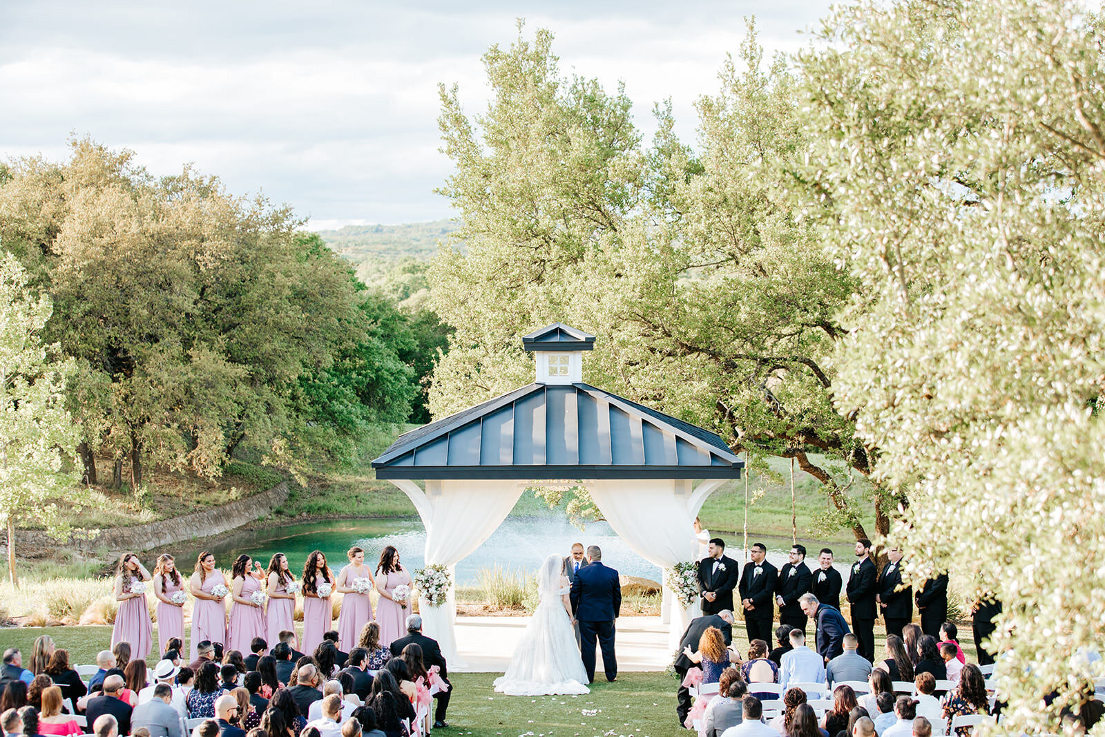 A kendall Point outdoor wedding held just beside the lake.