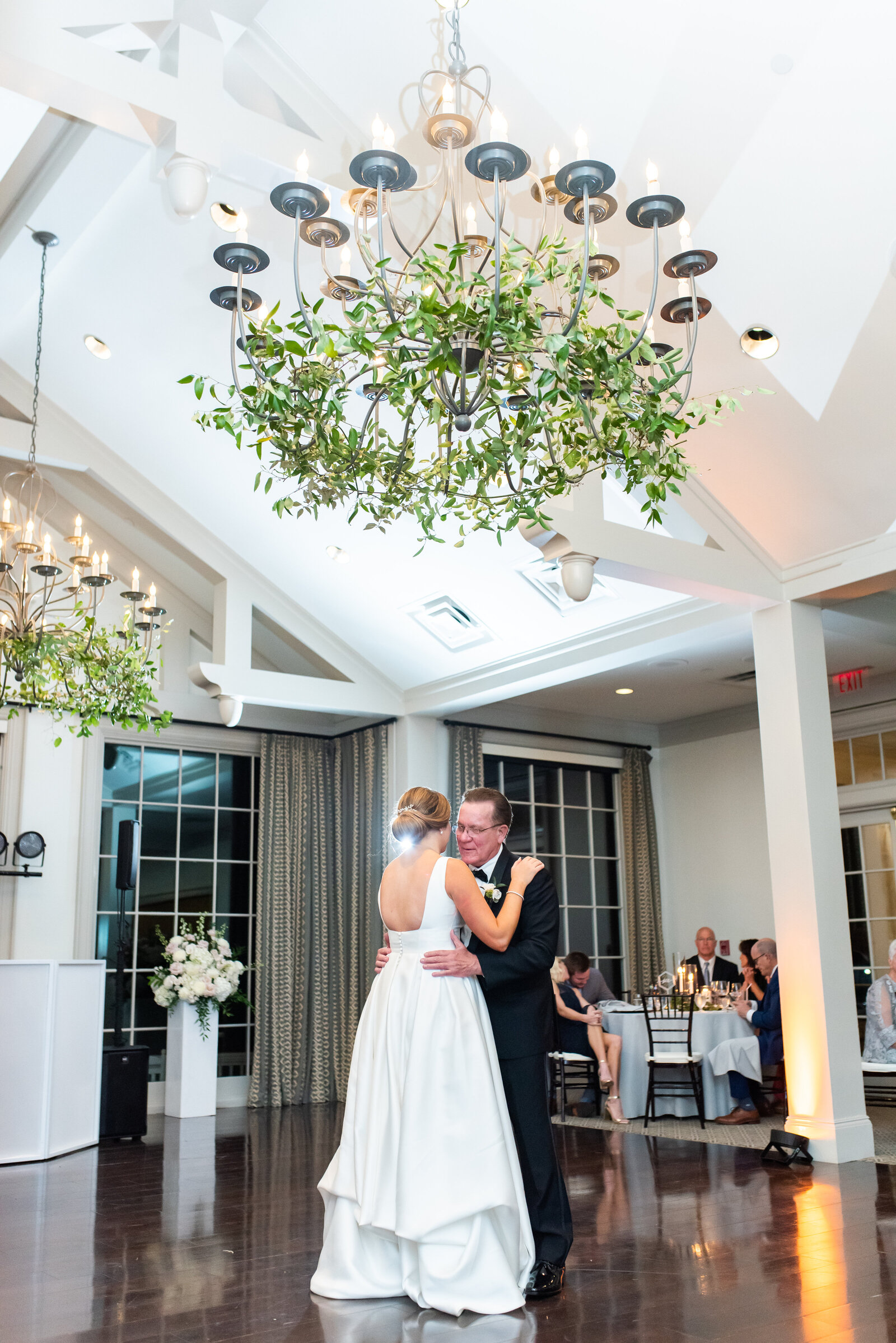 indoor wedding reception  first dance