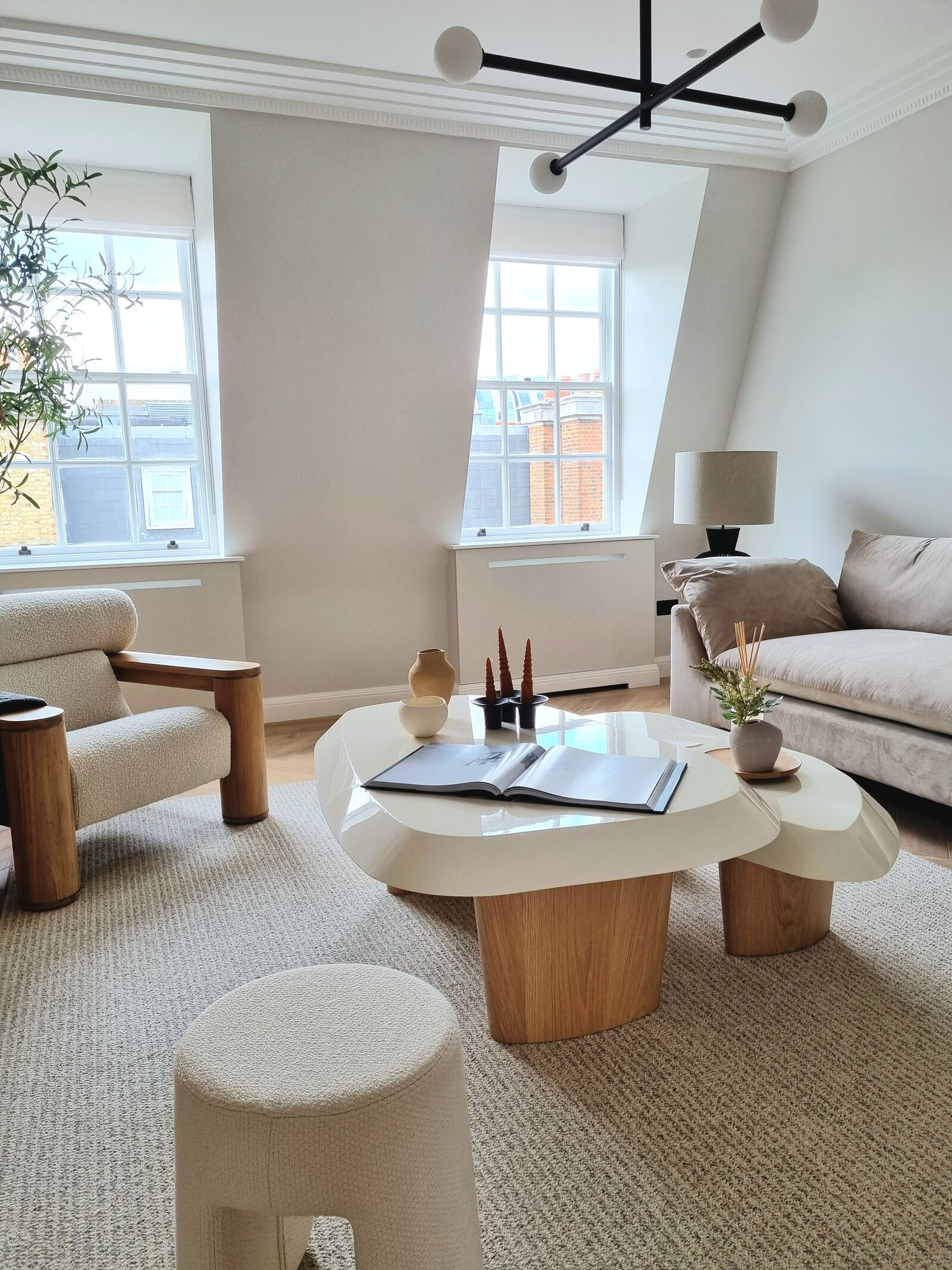 Bespoke furniture wool rug living room