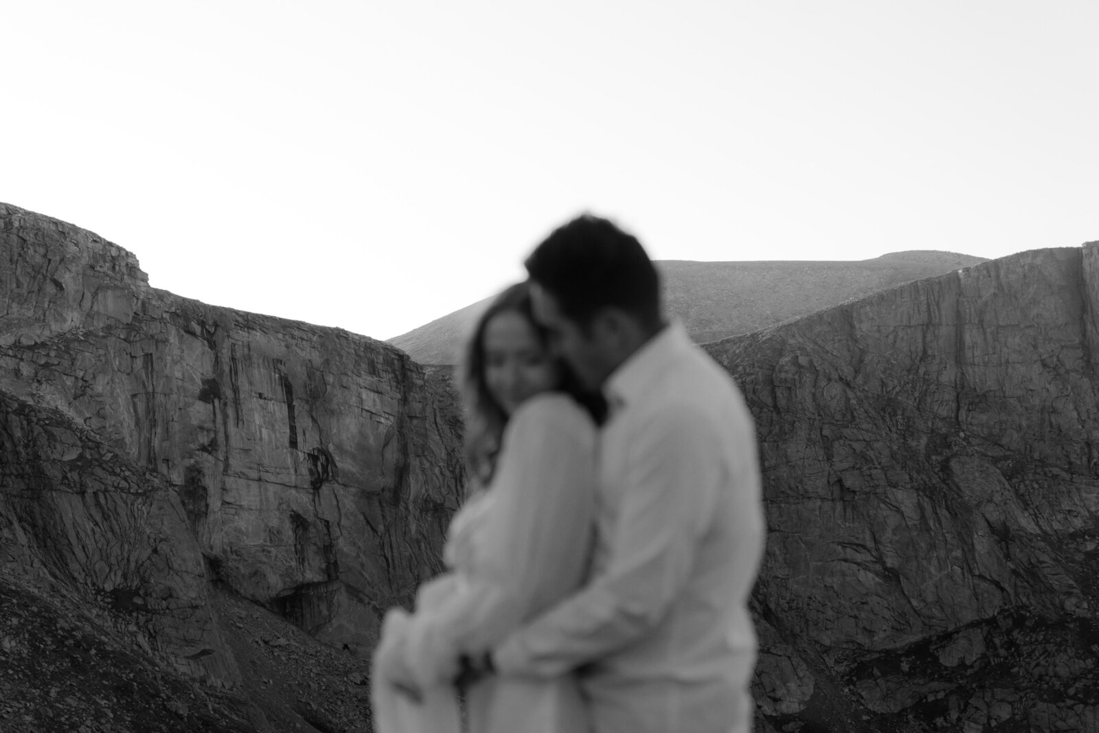 stunning mountain backdrop for bridal couple