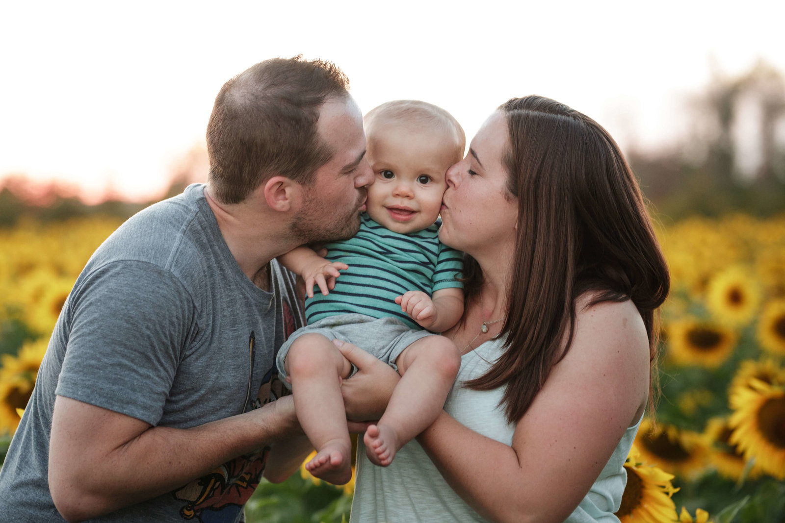 Cleveland family photography session in sunflowers
