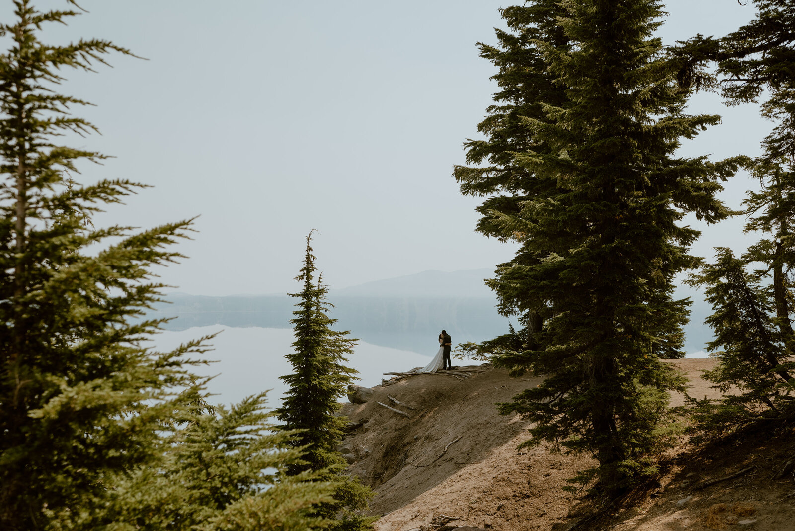 Bride and Groom Elopement at Crater Lake National Park in Oregon