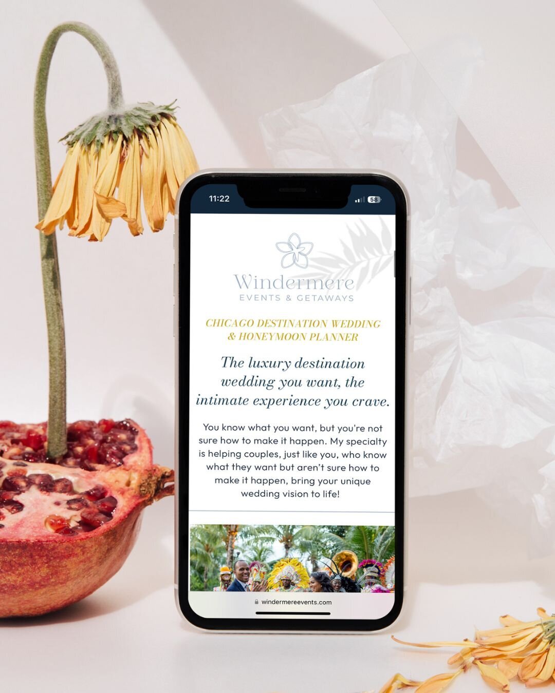 Luxury branding and website design for Windermere Events & Getaways