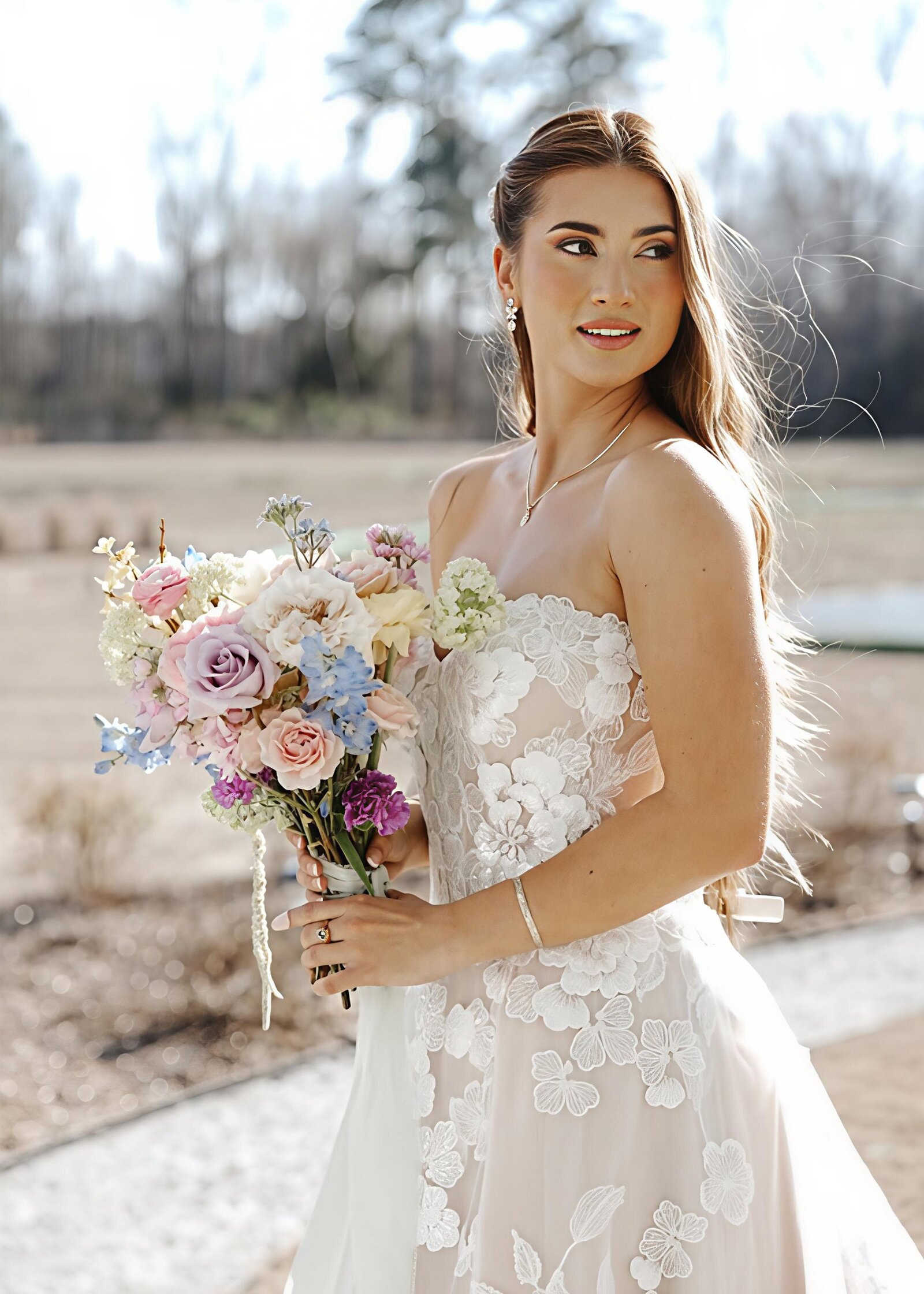 Bride-Bouquet-White-Wedding-Dress-Pond-Color-Photo-The-Legacy-at-Willow-Pond.JPG