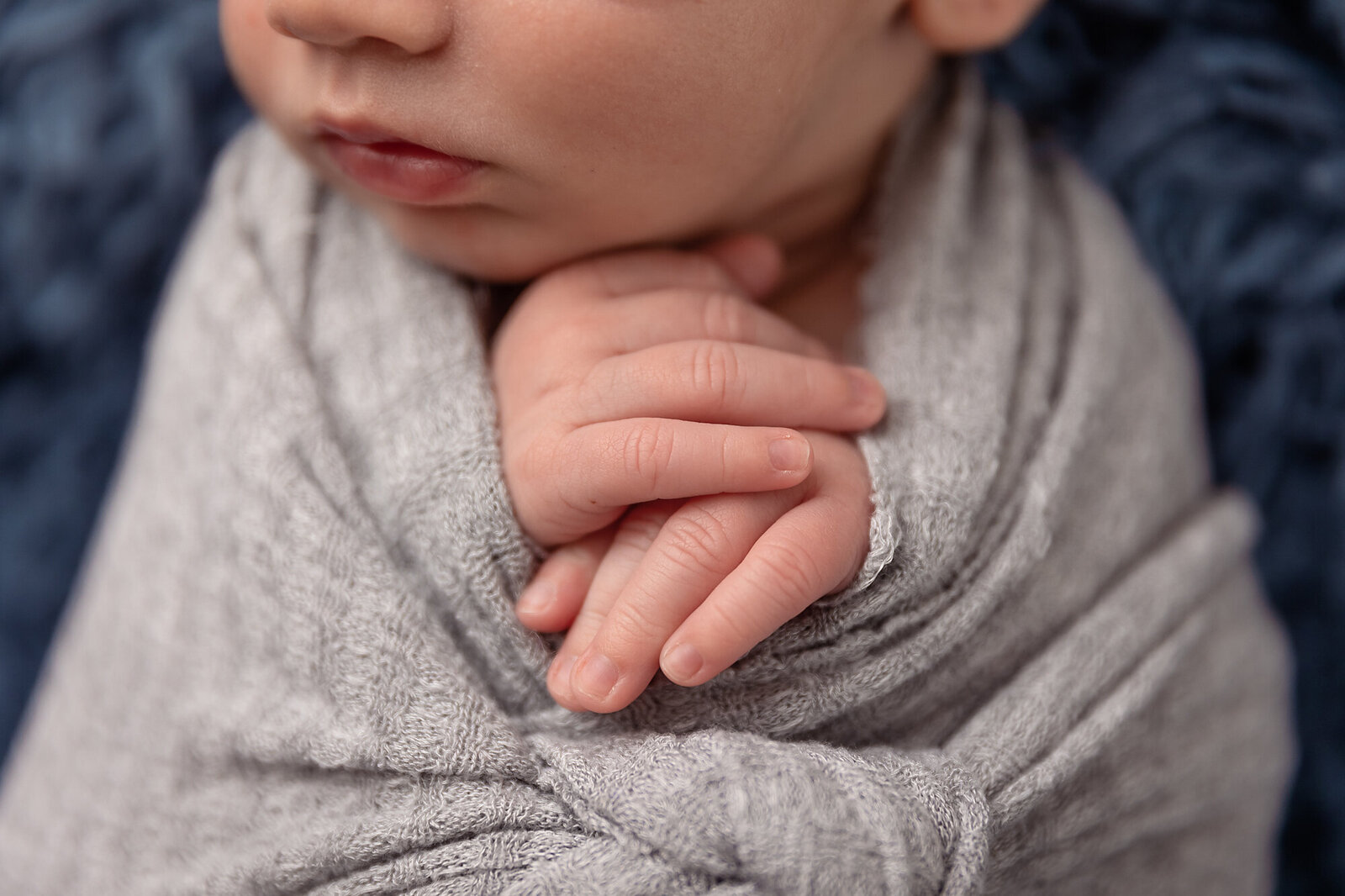closeup of hands by Newborn Photography Bucks County PA