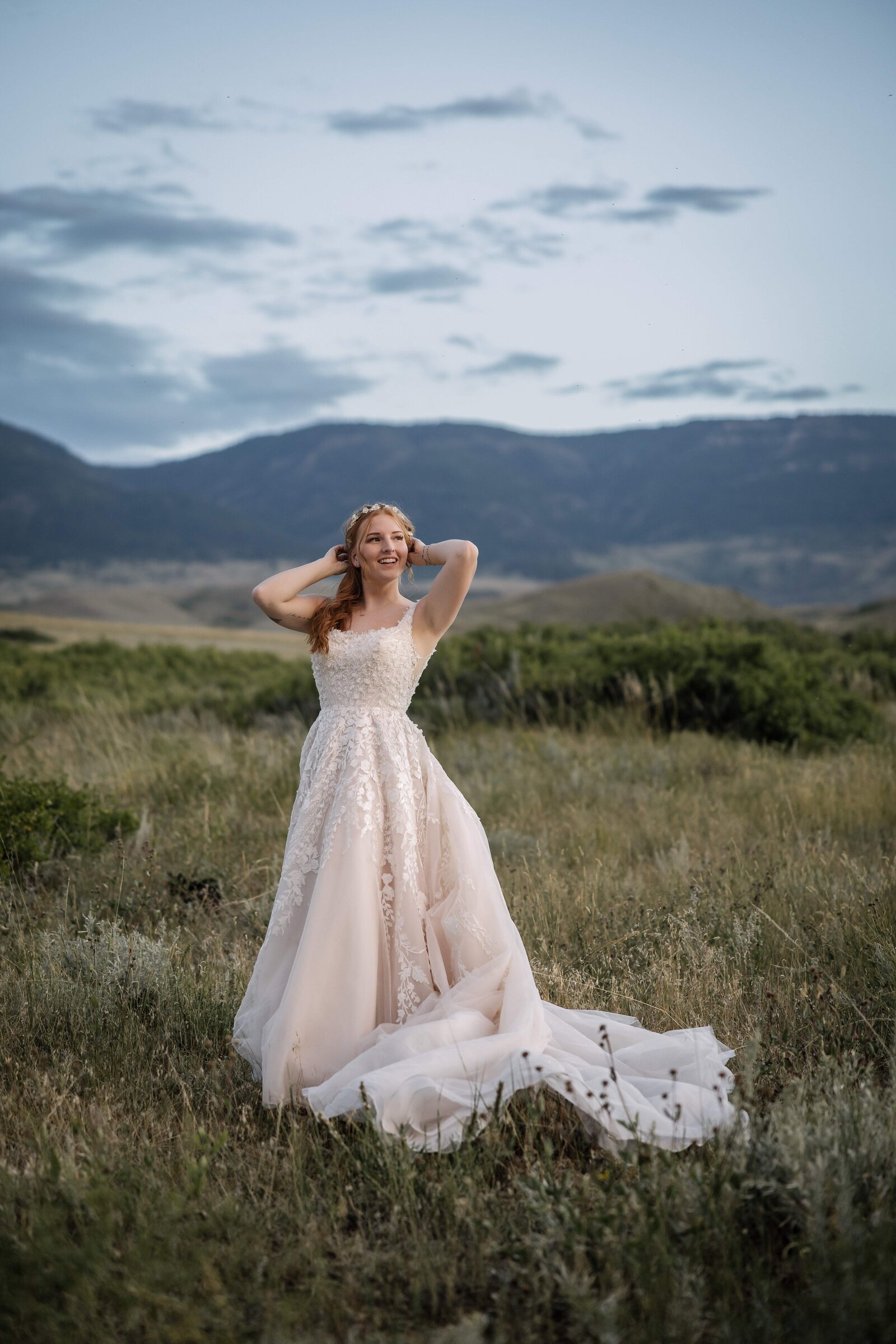 feminine & classic a-line wedding gown