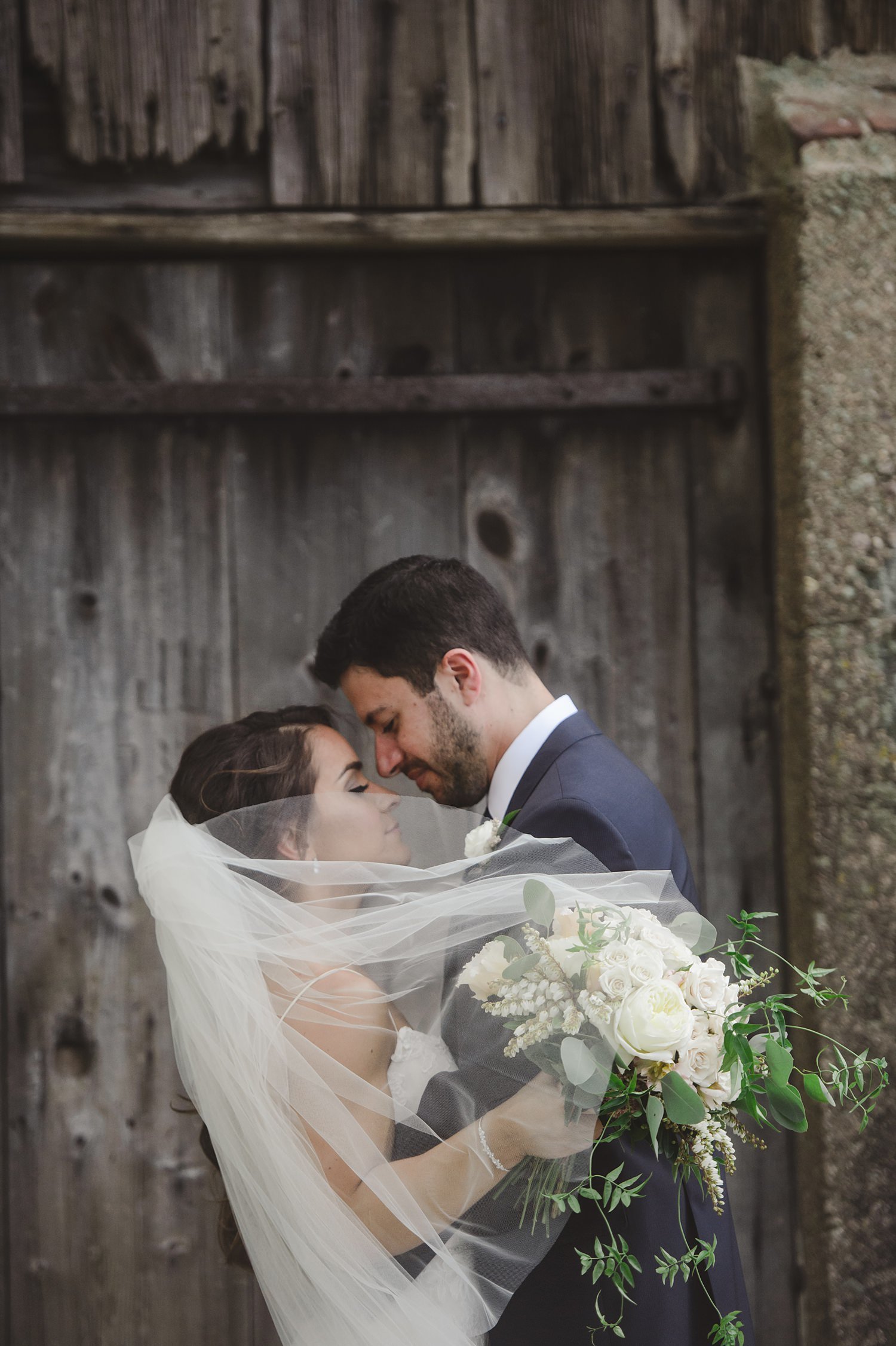 Bride and groom portraits at The Webb Barn in Wethersfield, CT