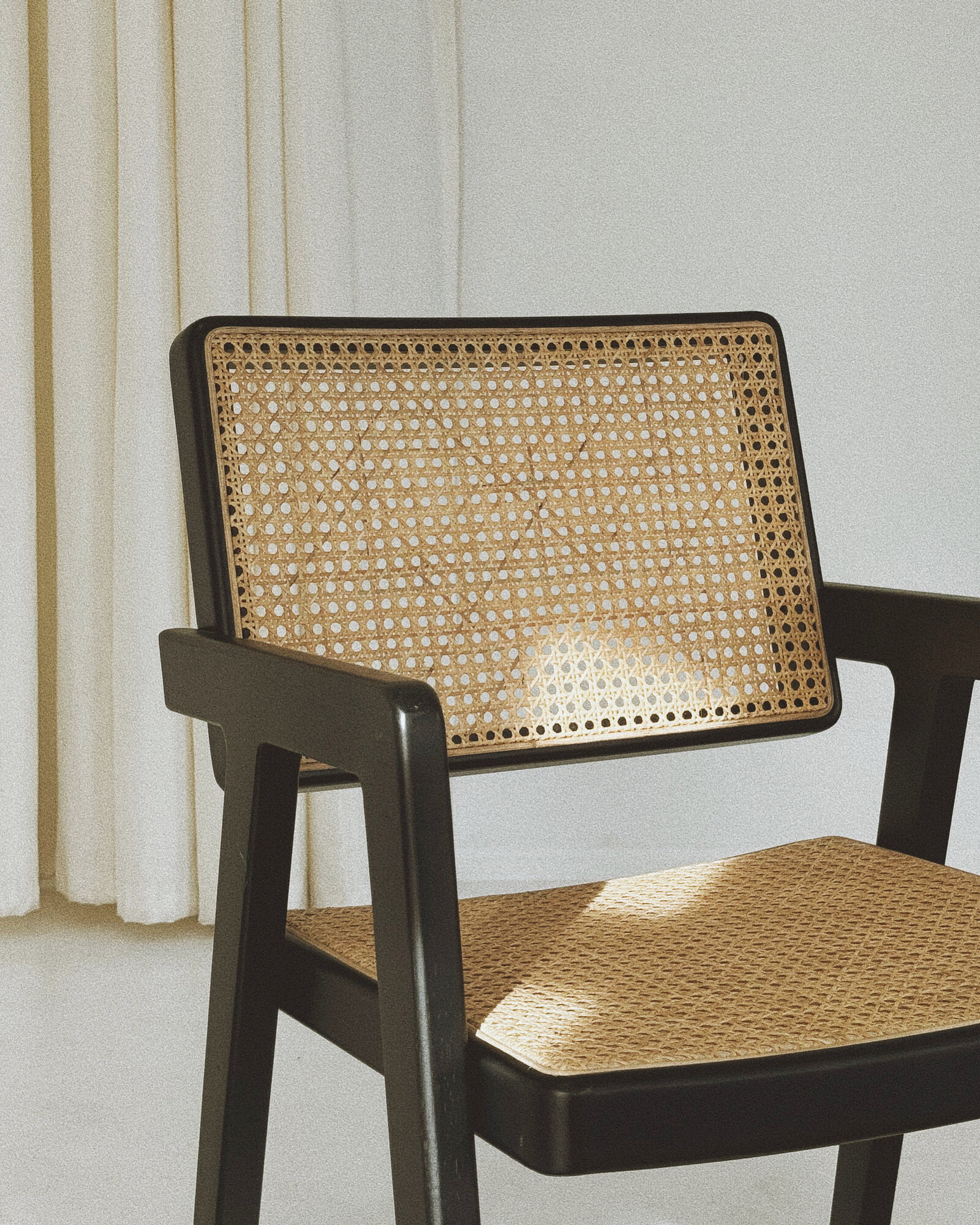Rattan chair in Albuquerque event venue Light House