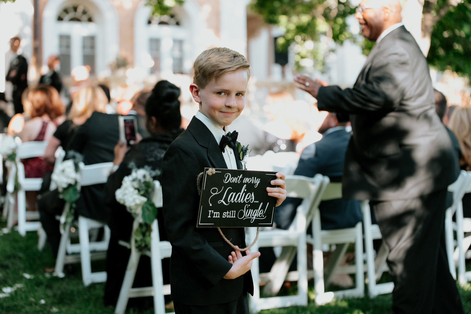 professional photo of ring bearer and usher.