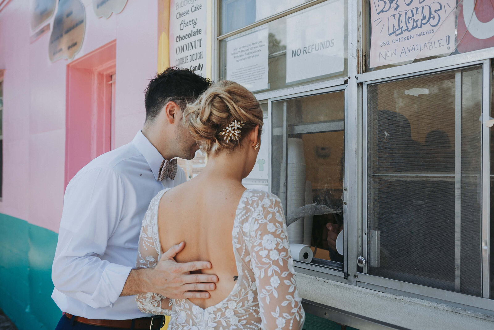 Jerry's Sno Cones for dessert after an intimate wedding
