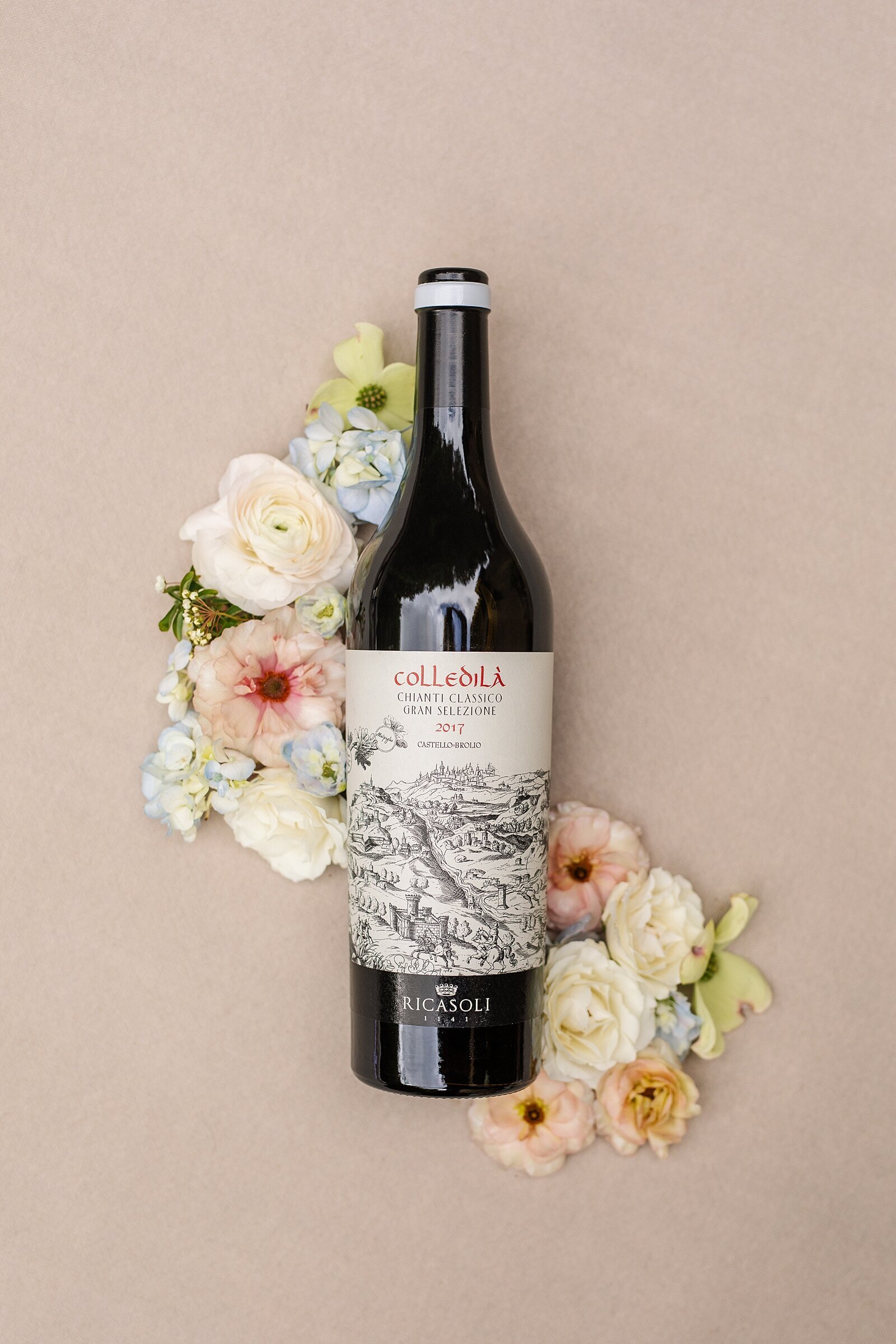 Italian wine detail at Morgan Estate Weddings in Temecula, California.