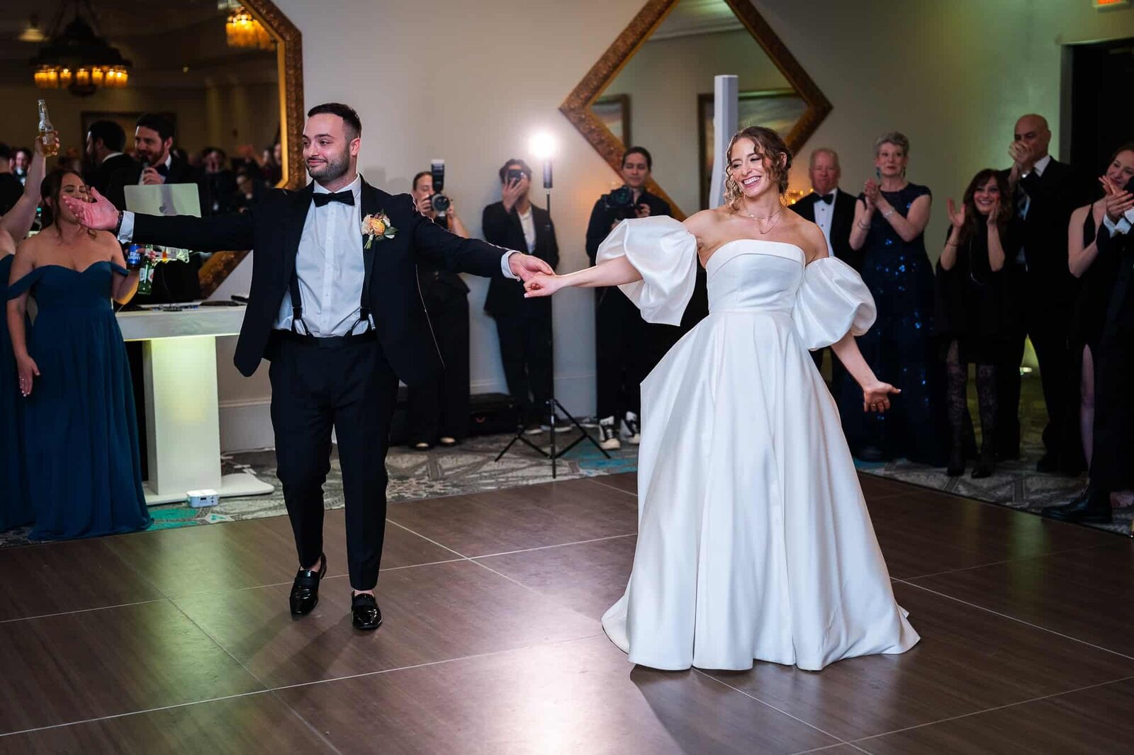 Bride and Groom grand entrance at Casa Monica Wedding Venue in St Augustine