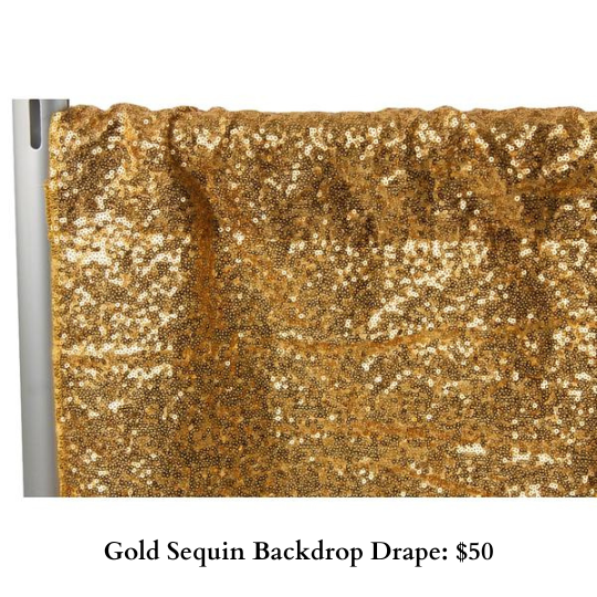Gold  Sequin Backdrop Drape-207