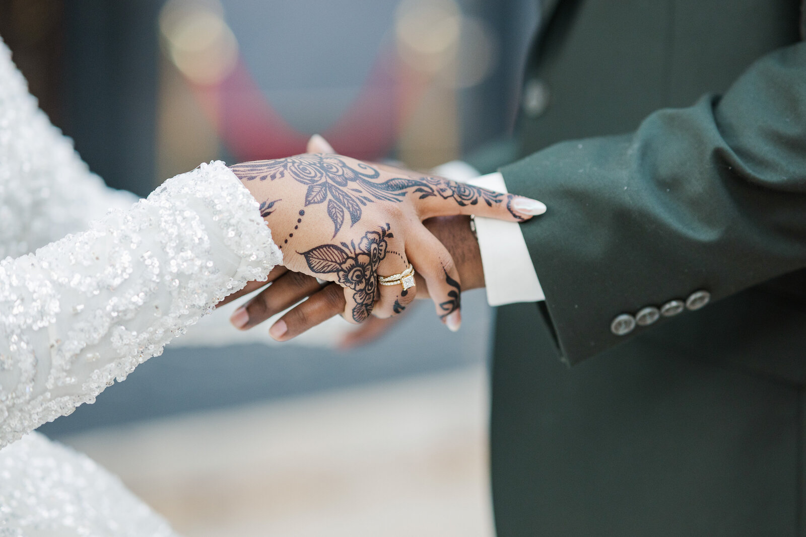 Intimate detail photography for bride and groom
