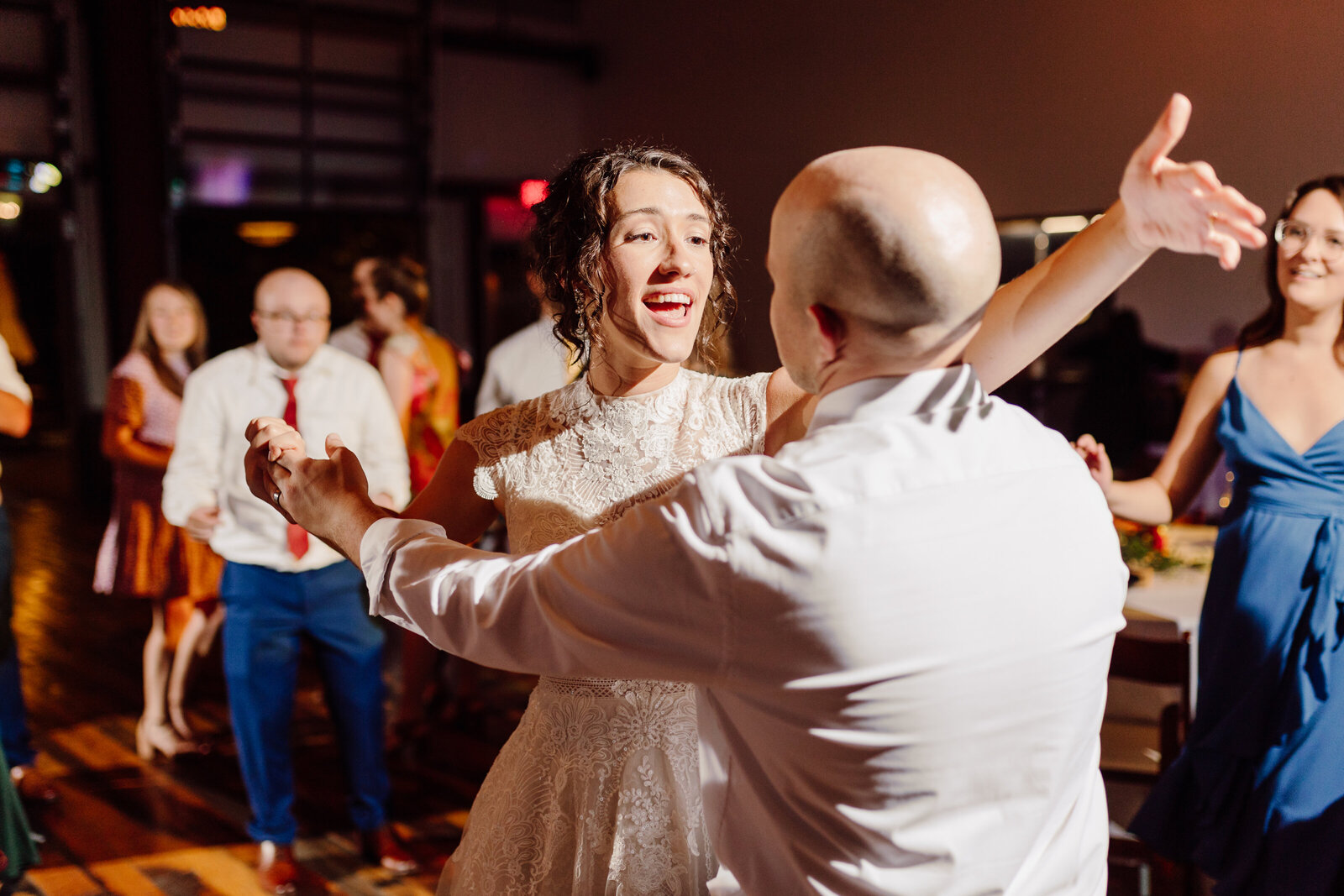 Dance floor at a fat bottom brewery wedding