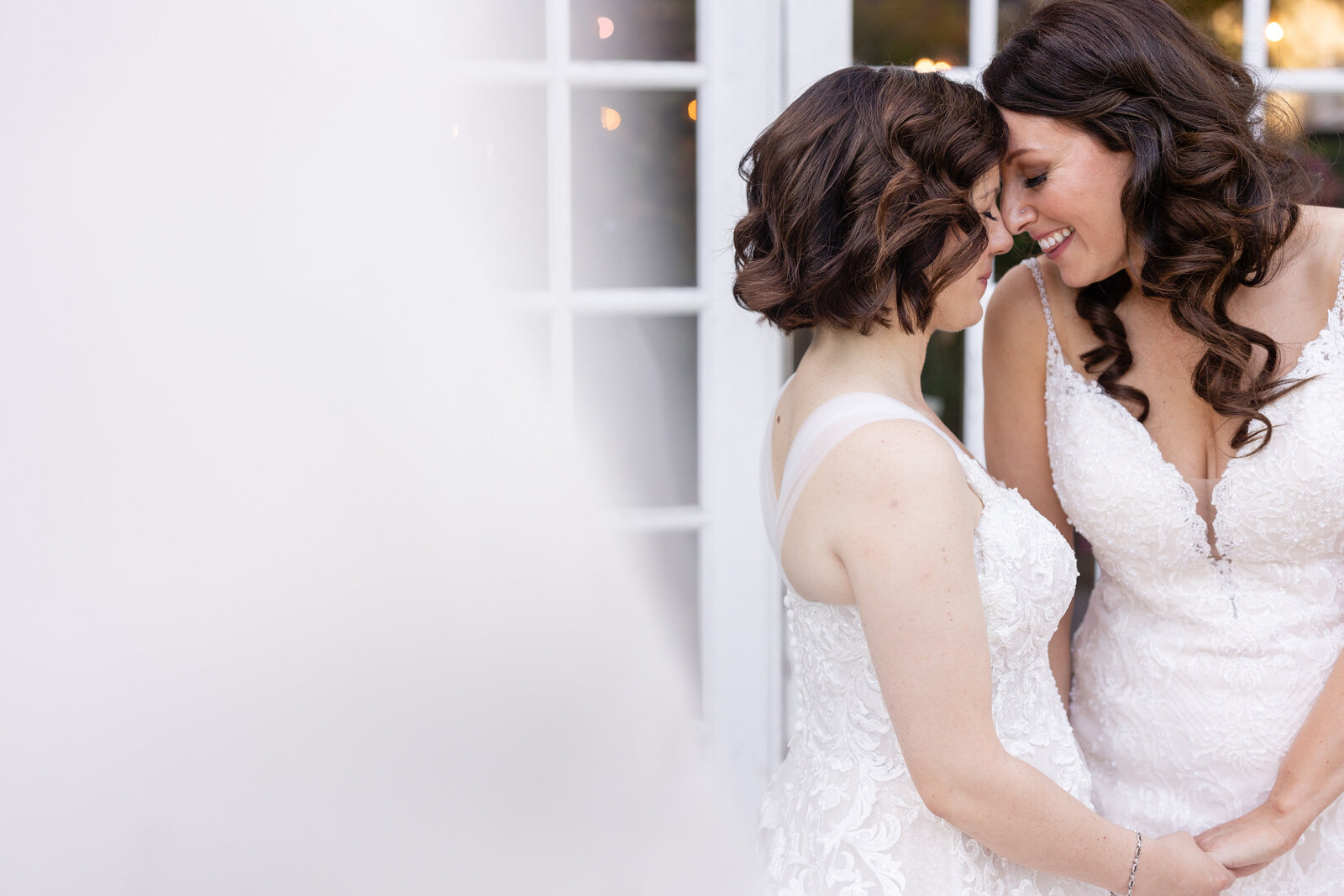 two brides embrace at red lion inn