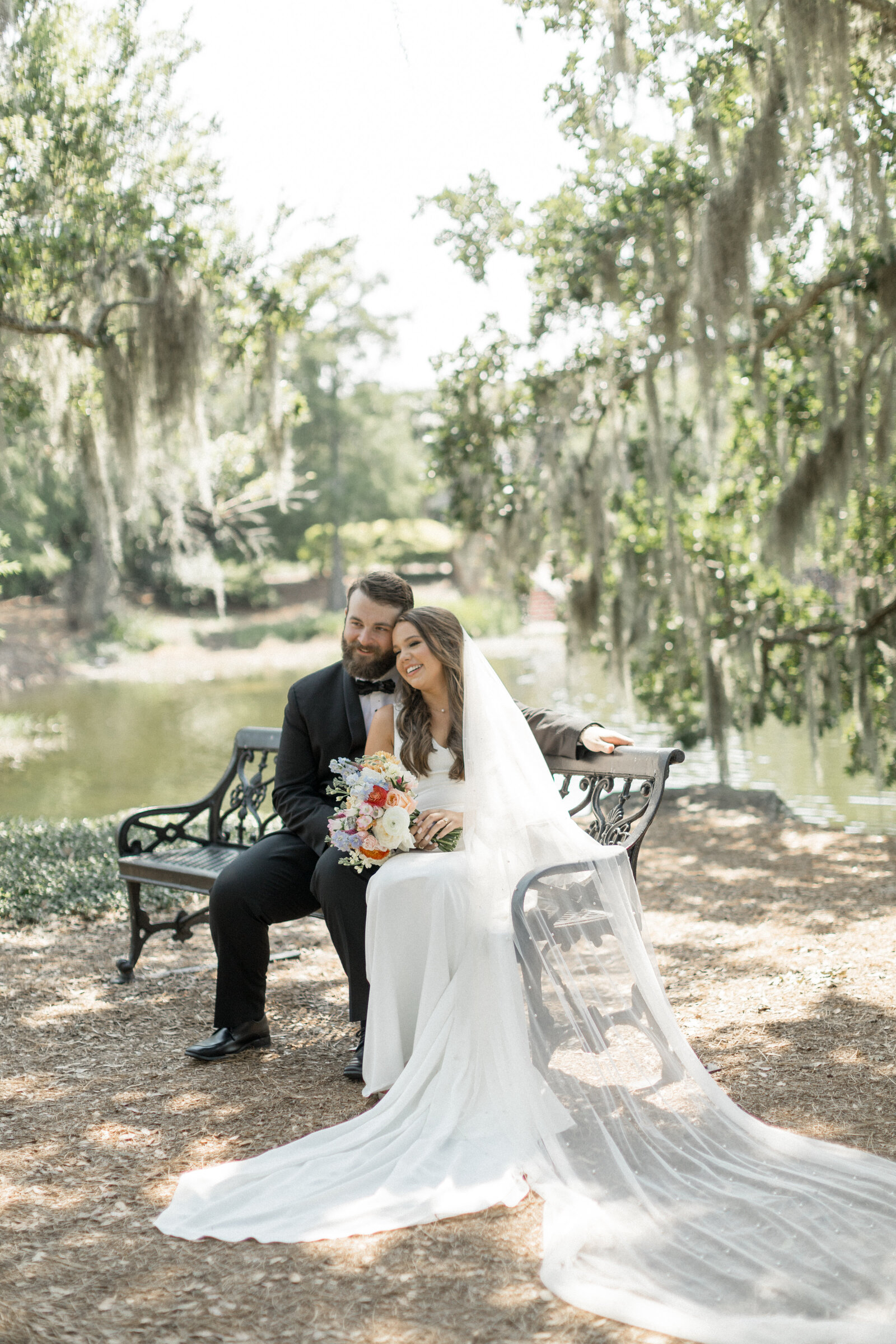 Couple at Little Point Clear Fairhope