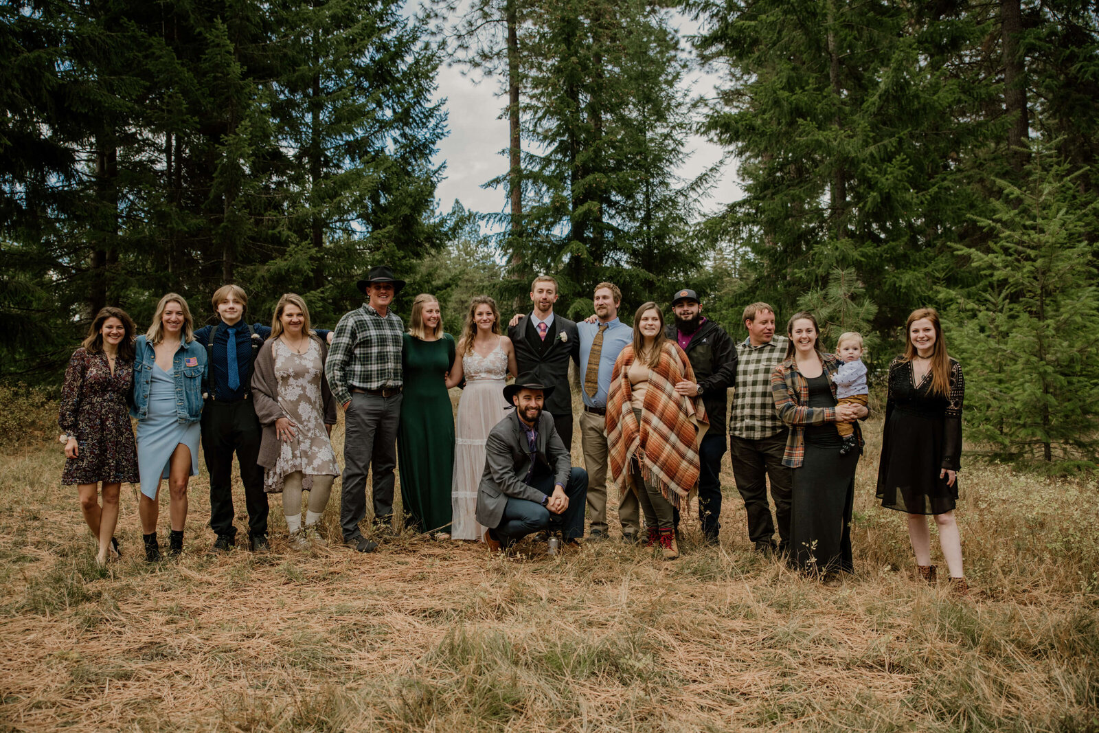 Friends and family group shot .