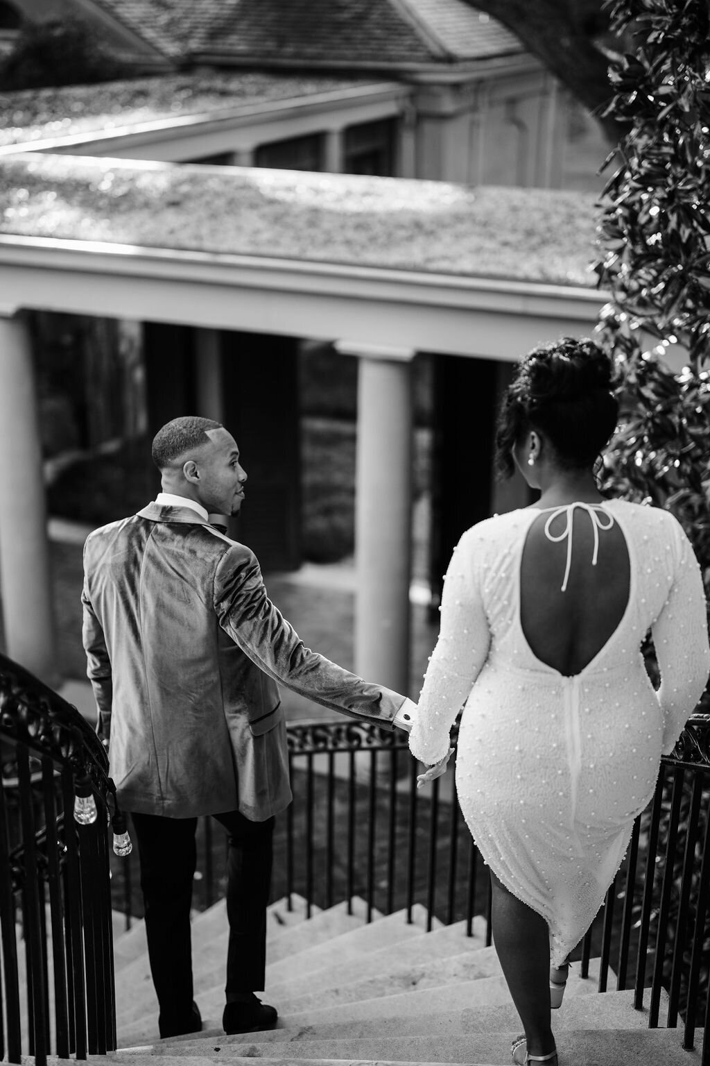 black-and-white-photo-very-elegant-engaged-couple