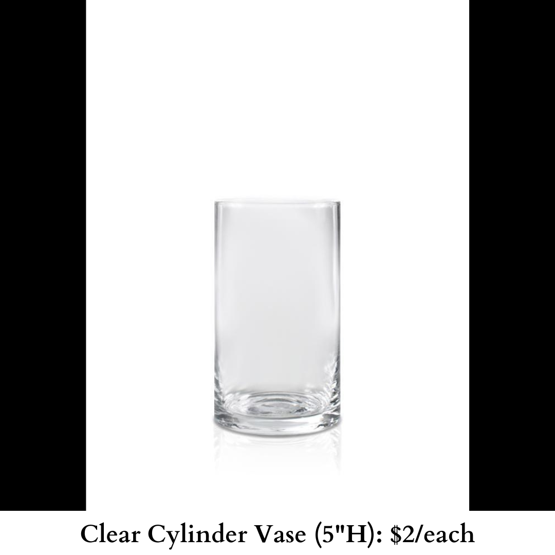 Clear Cylinder Vase 5 inch-606