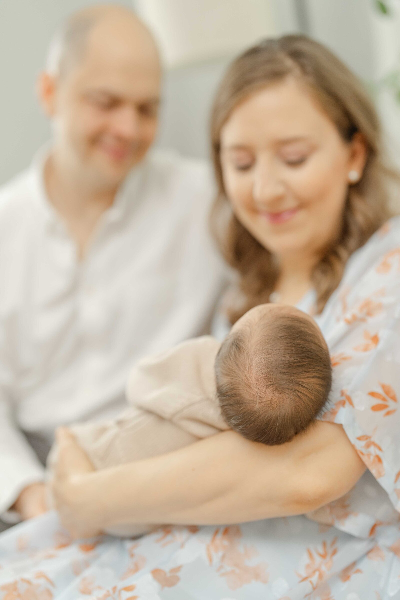 baby’s head during Fairfax County, Virginia newborn photo