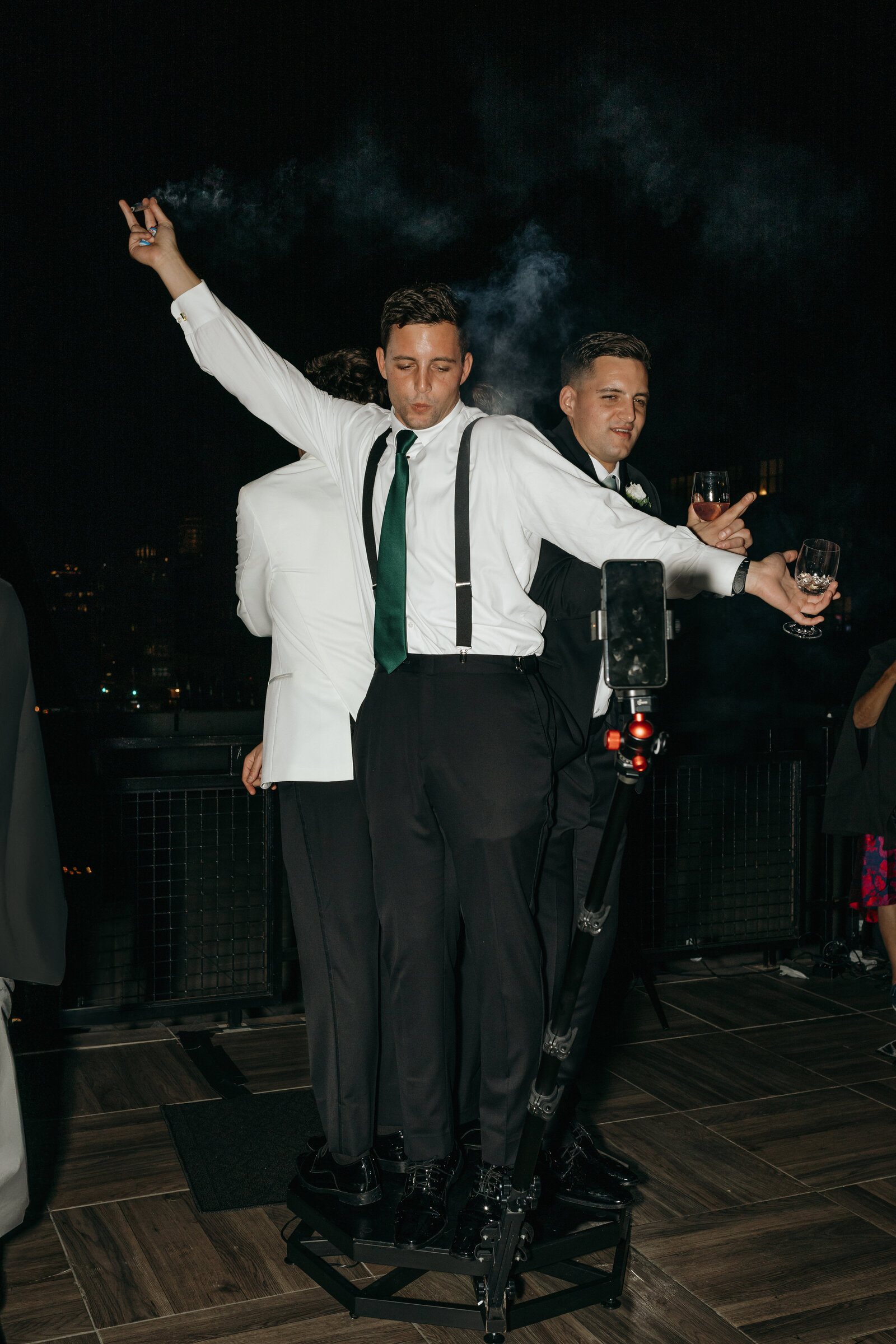 360 set up featuring groomsmen of long island wedding | Emma LeeAnn Photography