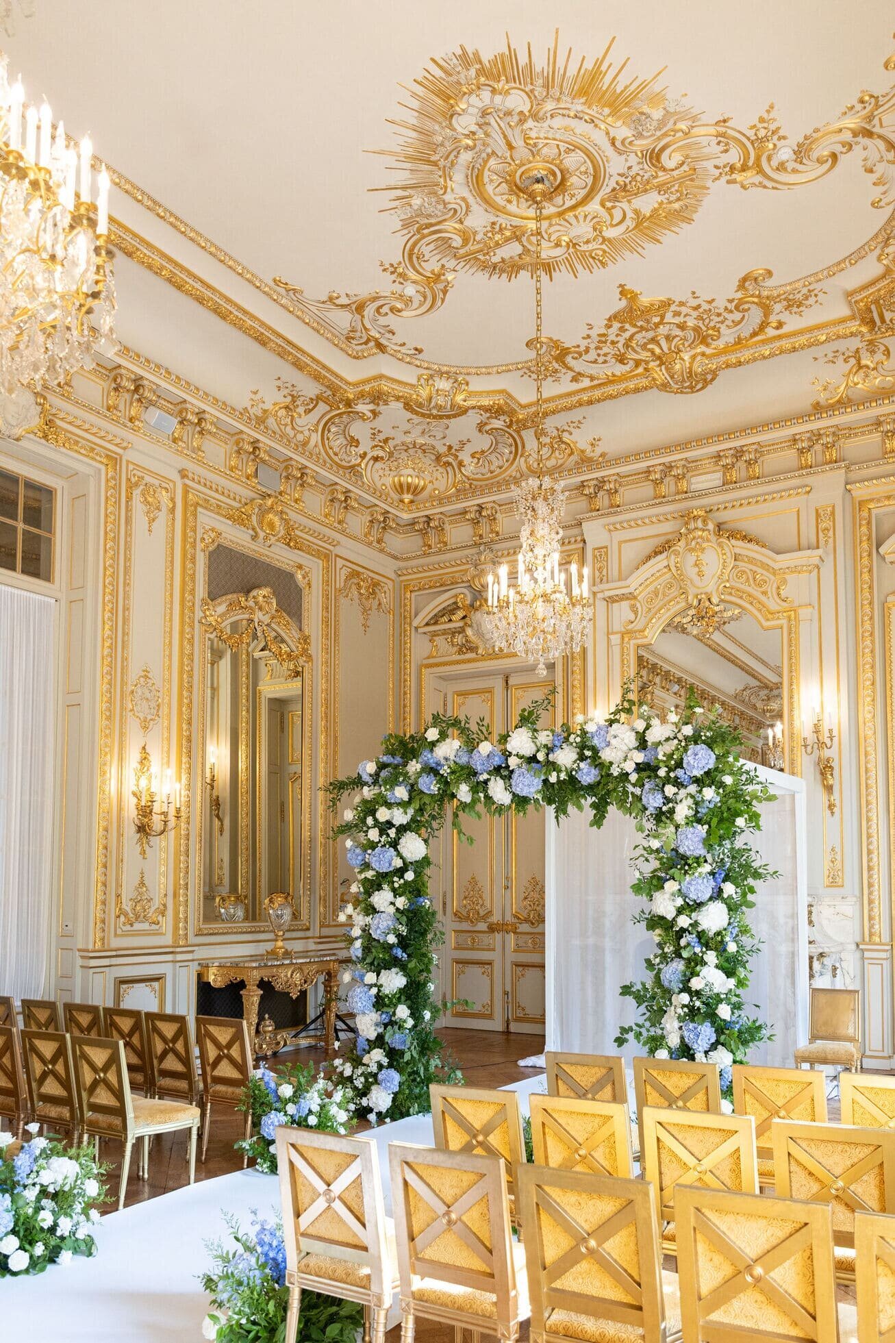 castle-style-wedding-ceremony-with-floral-arch1