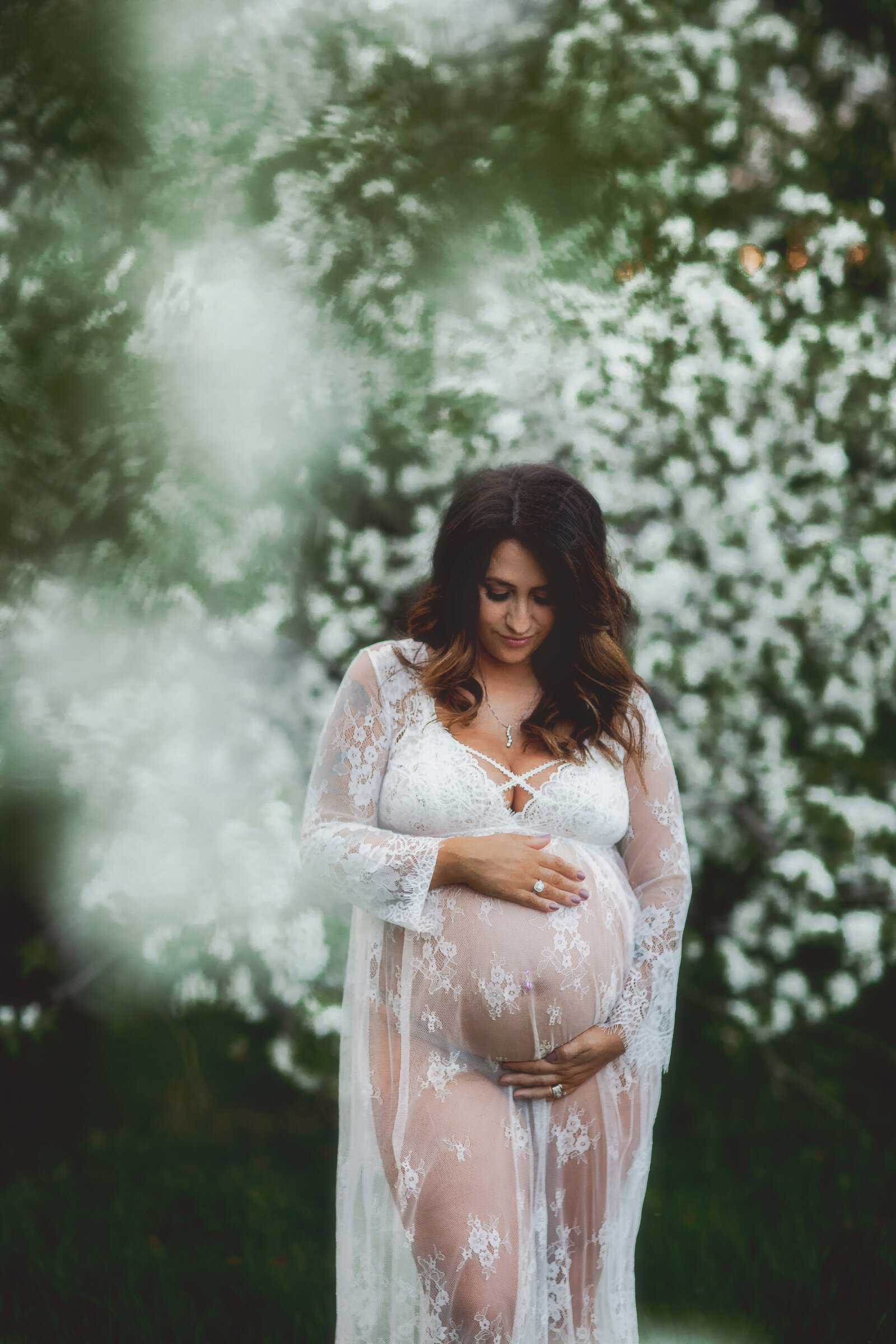 lace maternity gown