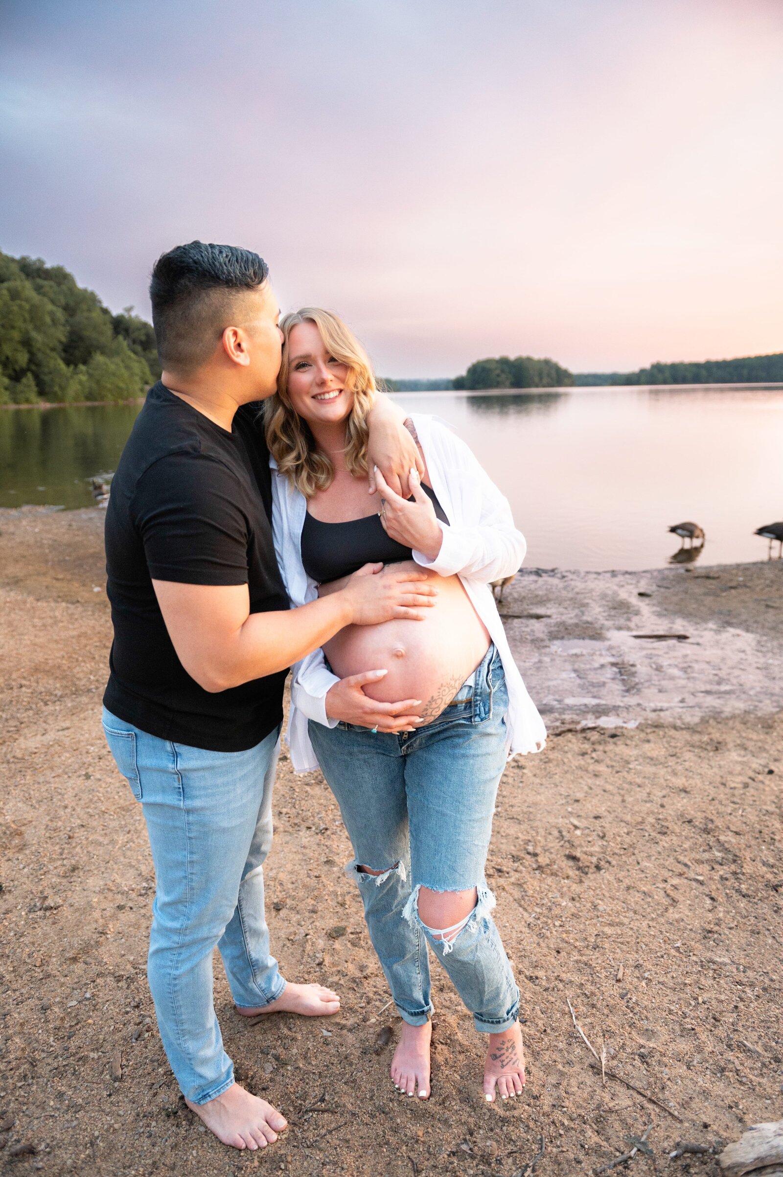 husband and wife at Loch Raven Reservoir