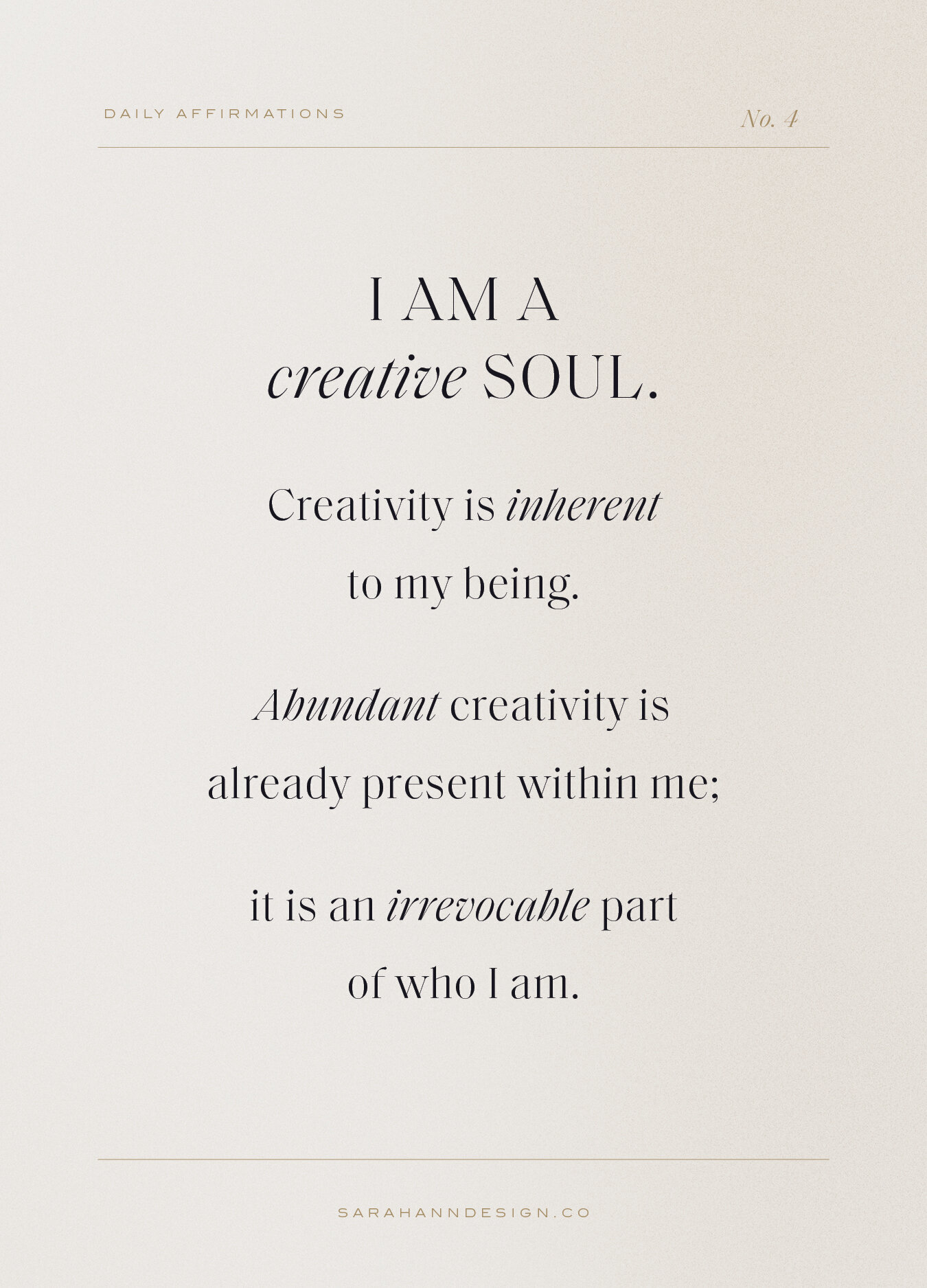 Daily Affirmations for the Creative Soul - Affirmations by Sarah Ann Design4