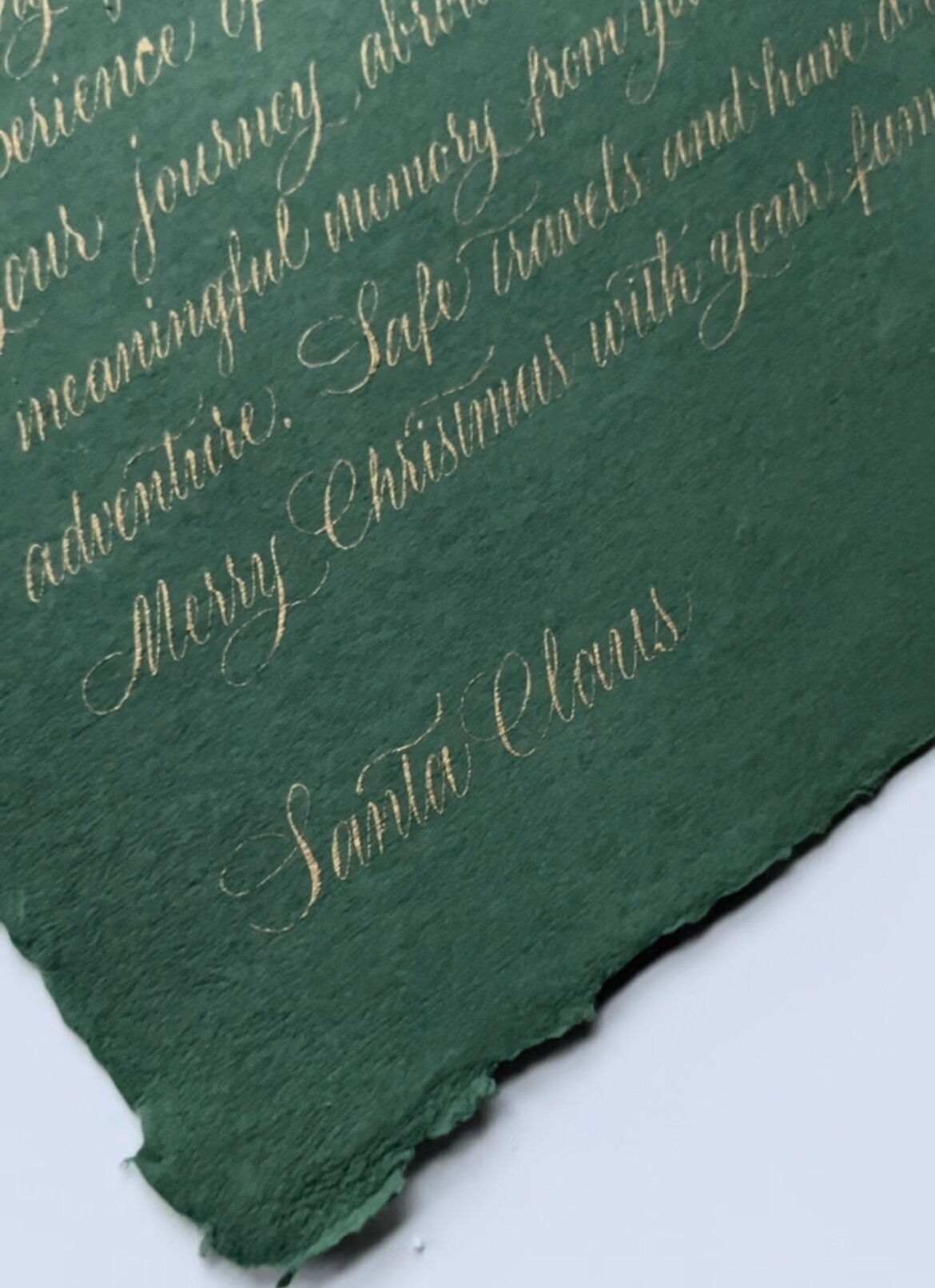 santa letter calligraphy