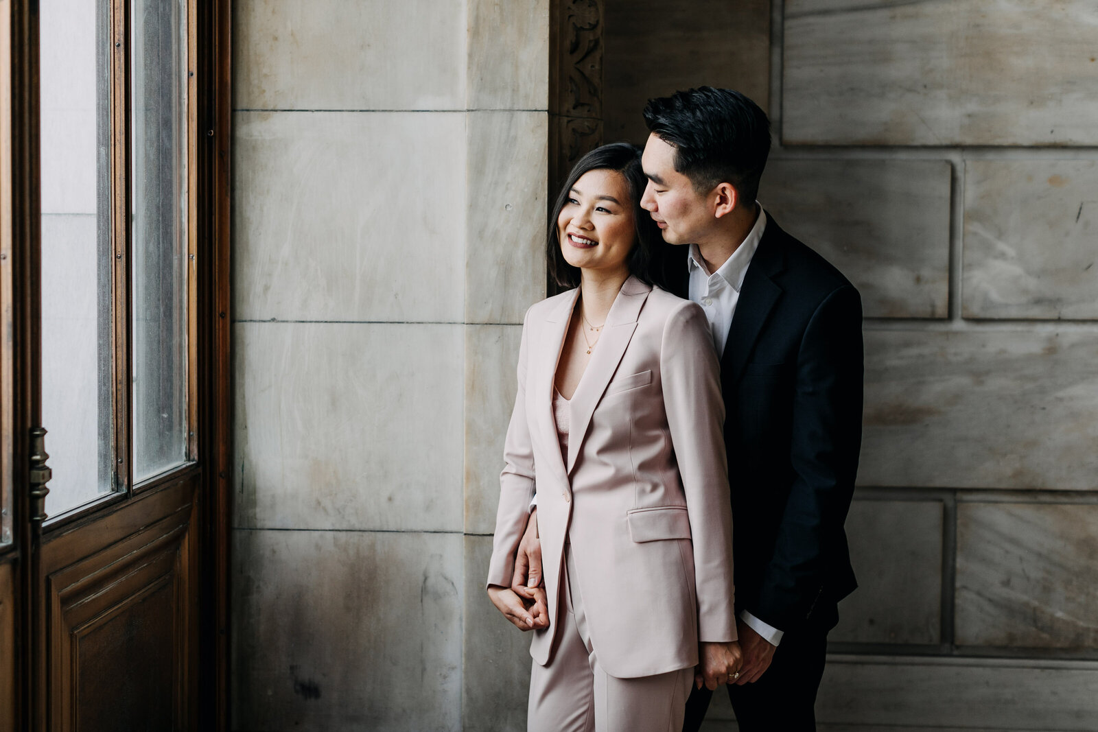 couple at nyc library