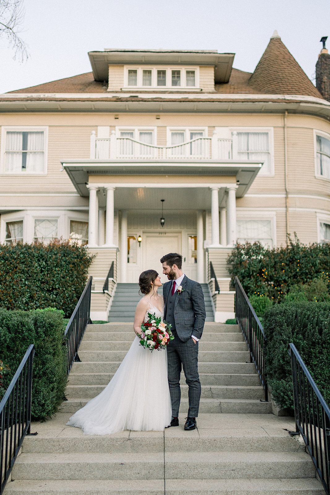 Romantic Bride and Groom at Vizcaya Sacramento