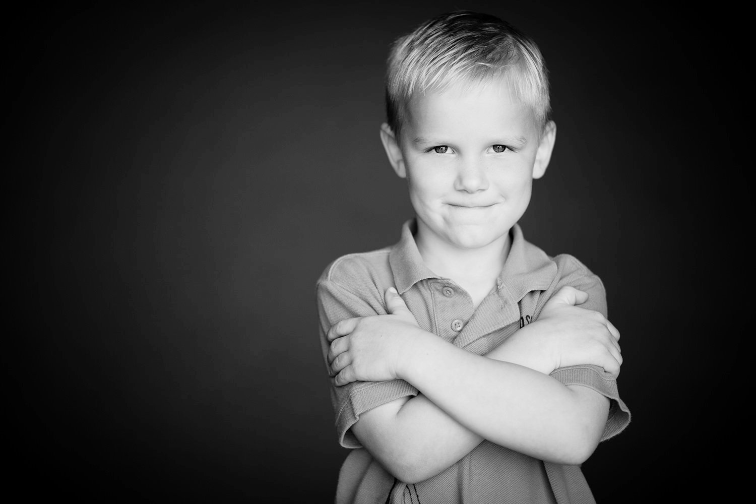 san diego family photographer | little boy black and white funny face