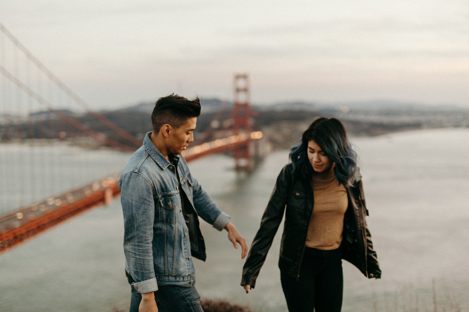 Organic Golden Gate Bridge Engagement Photographer