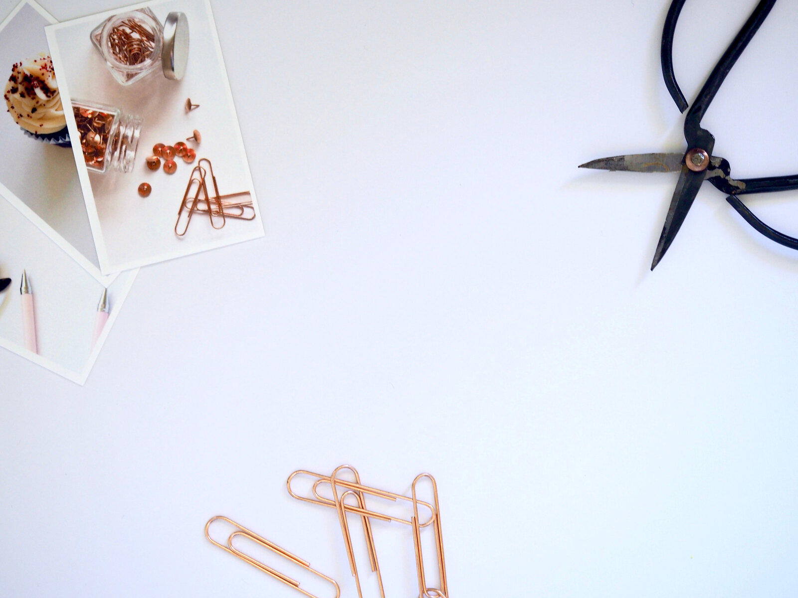 Canva - Flat Lay Photography of Paper Clips and Scissor