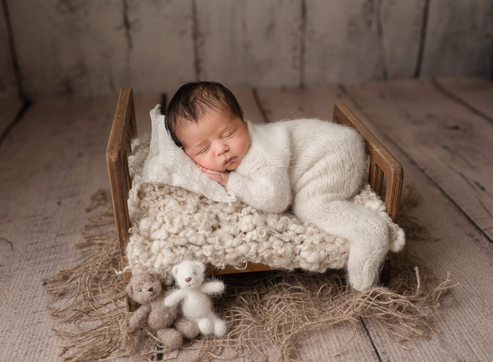 baby boy wearing a knitted romper, photographed by Mariela Duval Photography in Atlanta