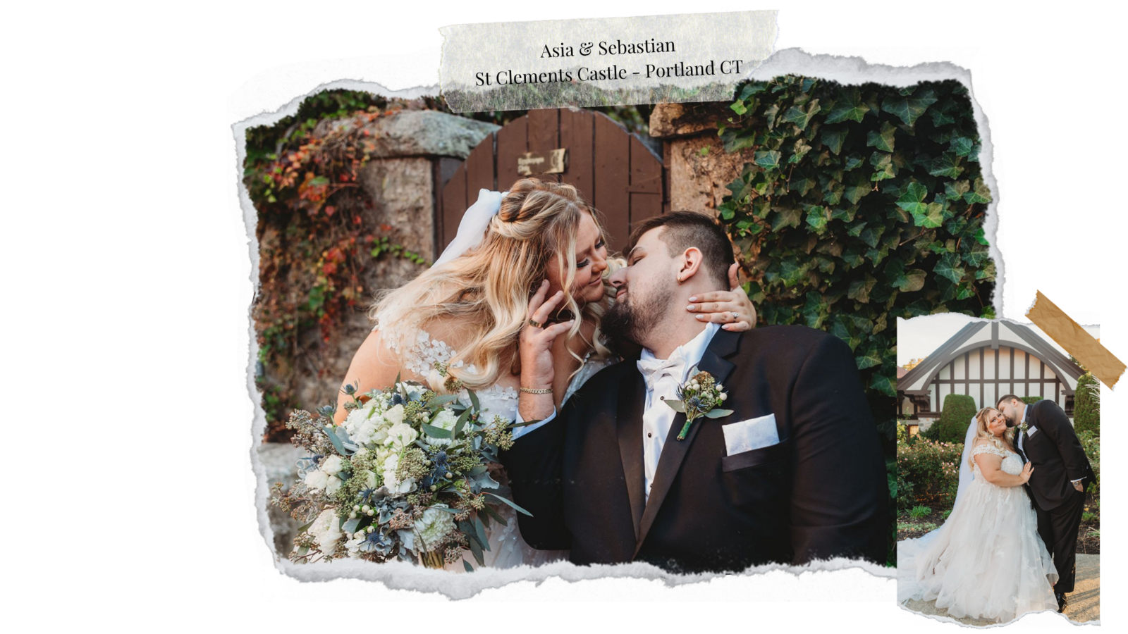 New England wedding couple