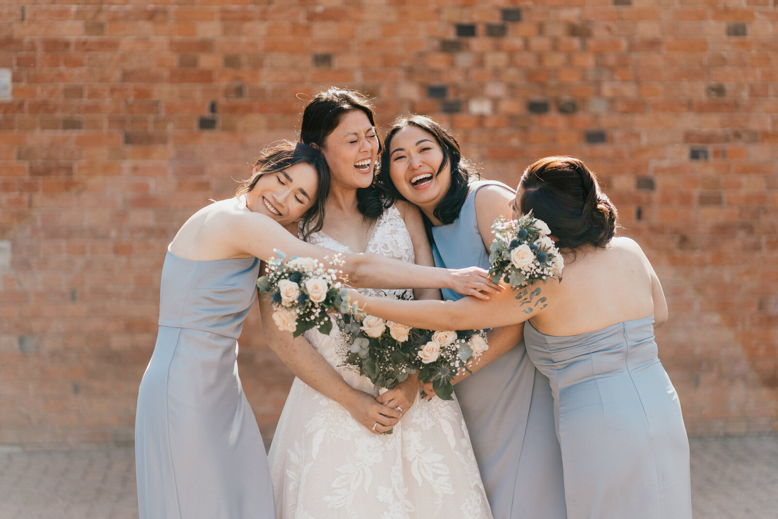 Bridal Party Portrait at Meadow Barn Wedding Venue
