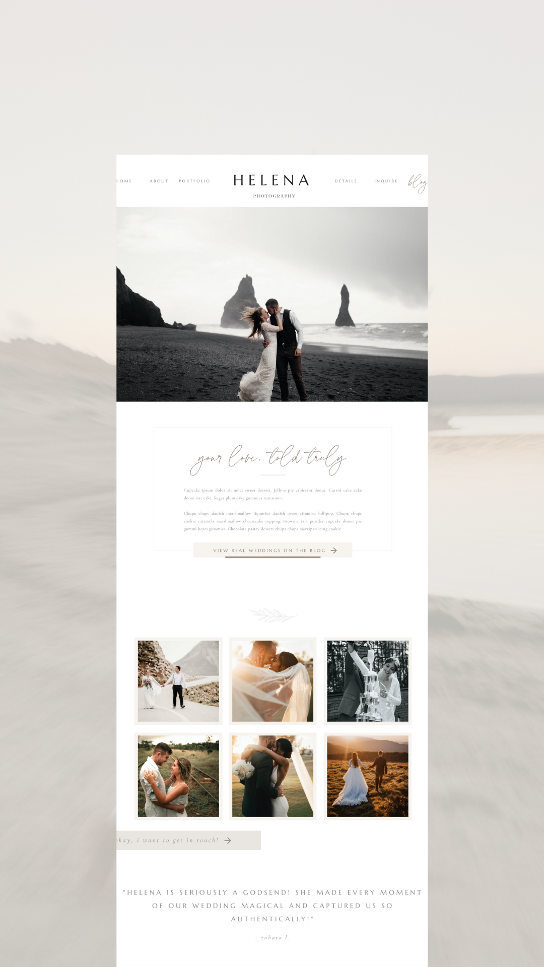 aesthetic design showit website templates for service providers 5