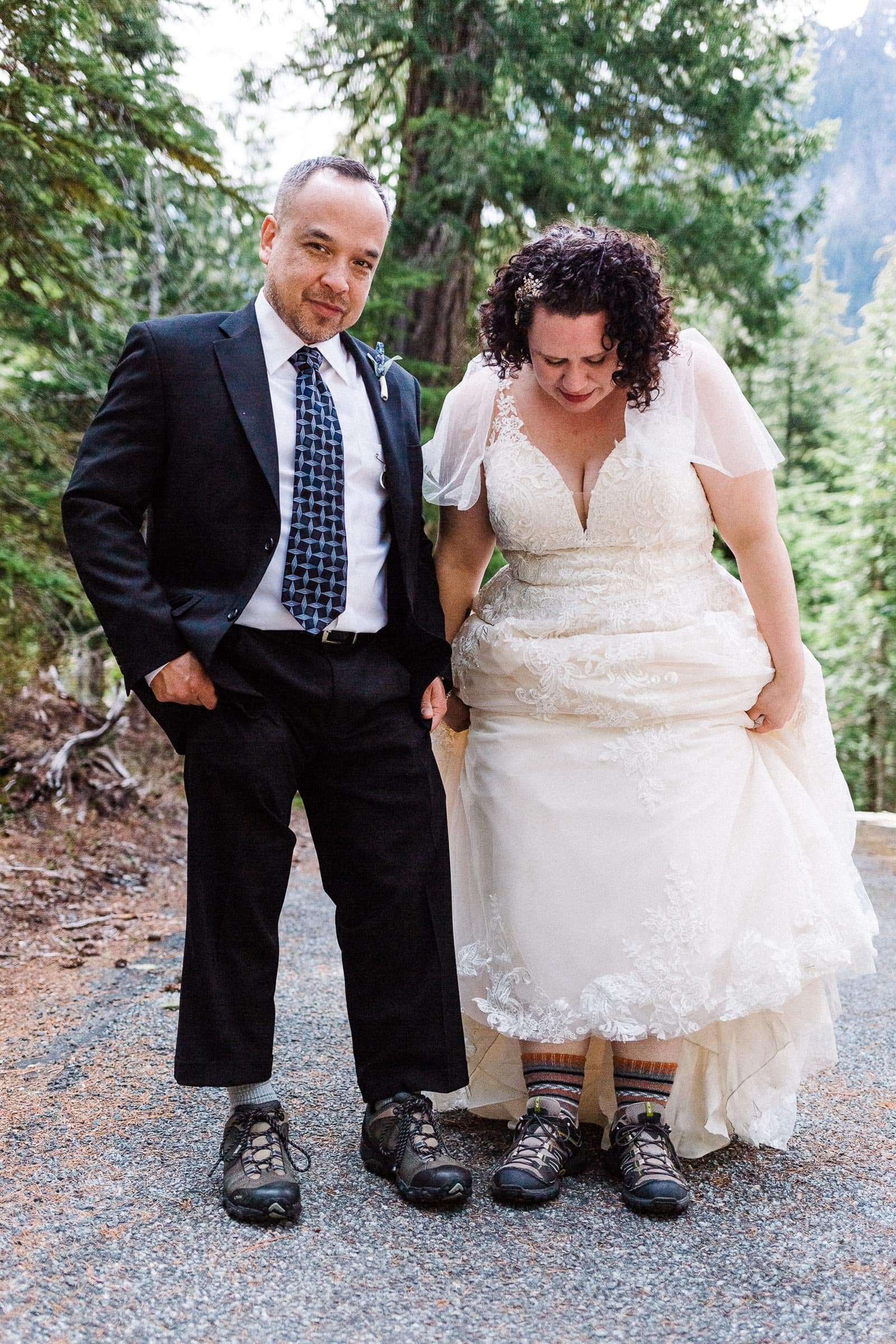 hiking boots elopement