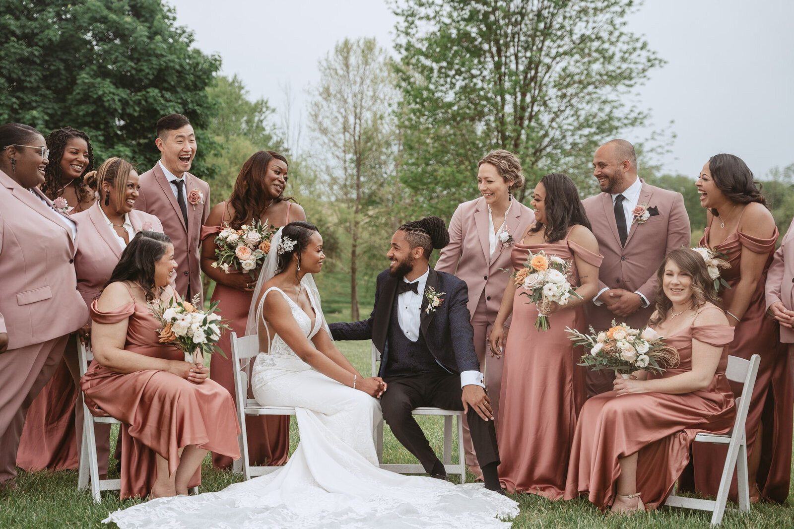 Boho editorial bridal party - Baltimore wedding photography