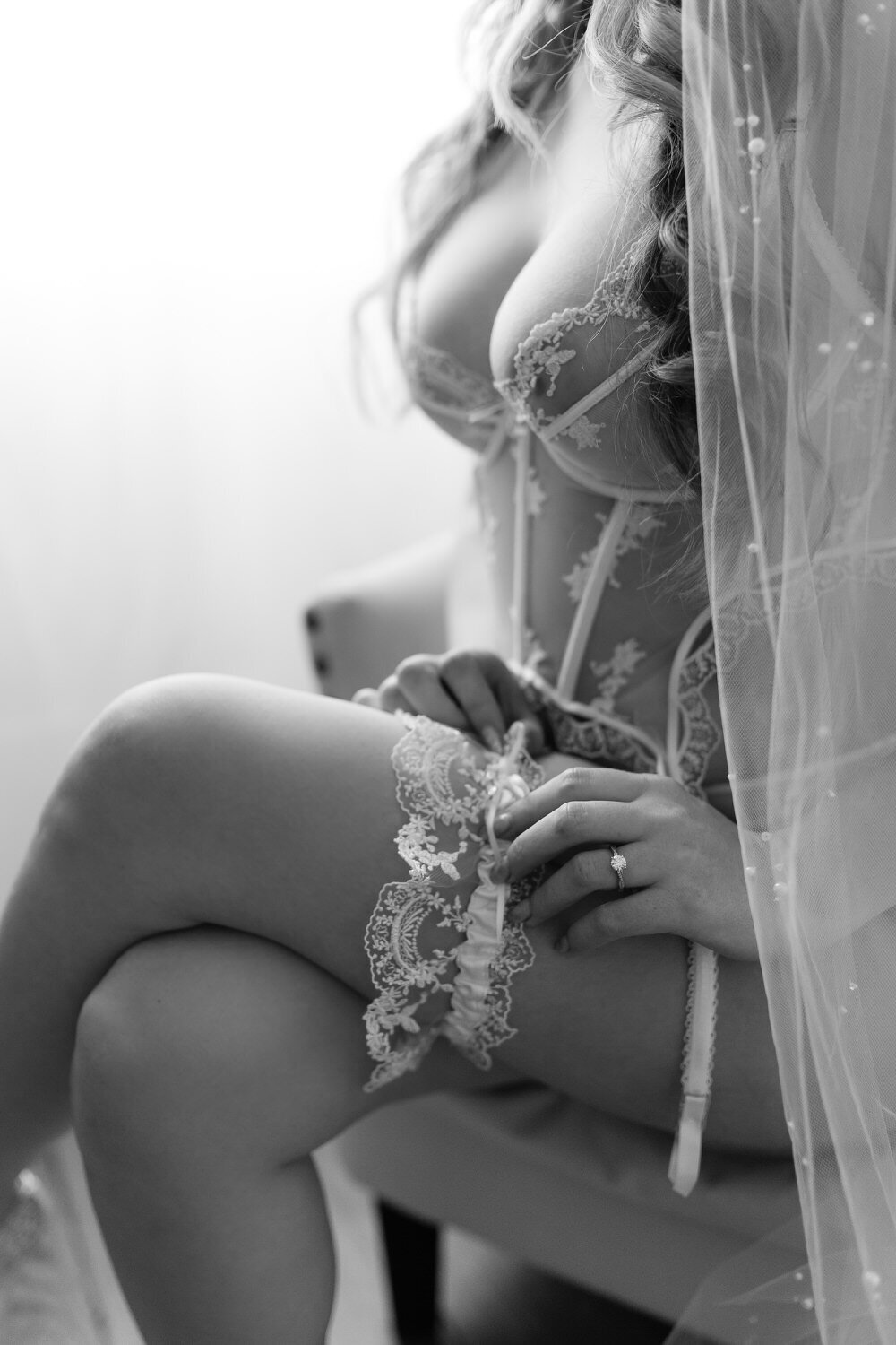 bridal garter boudoir