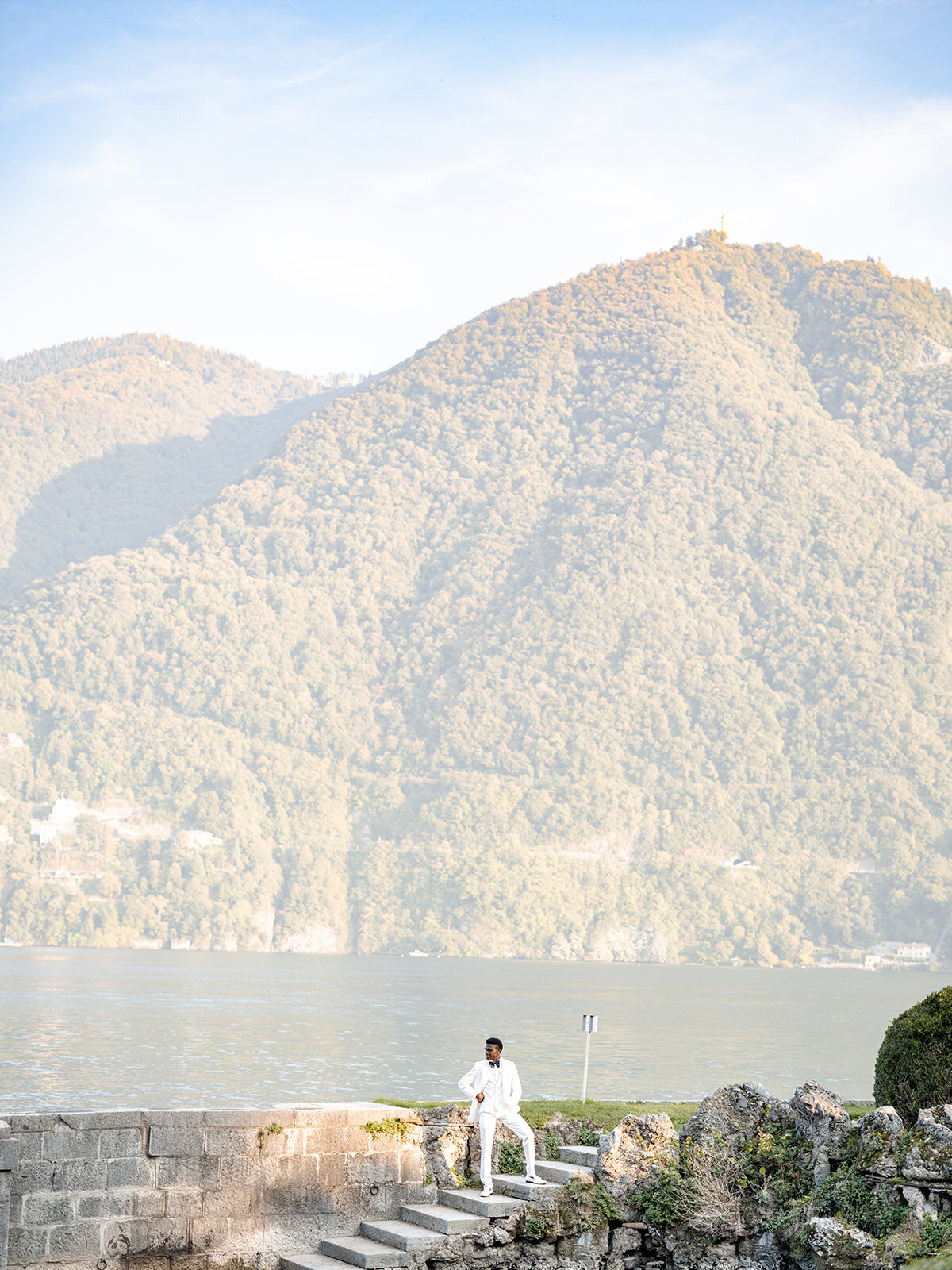 Couture wedding fashion shoot at Villa Erba on Lake Como in Italy photographed by Lake Como wedding photographer Amy Mulder Photography