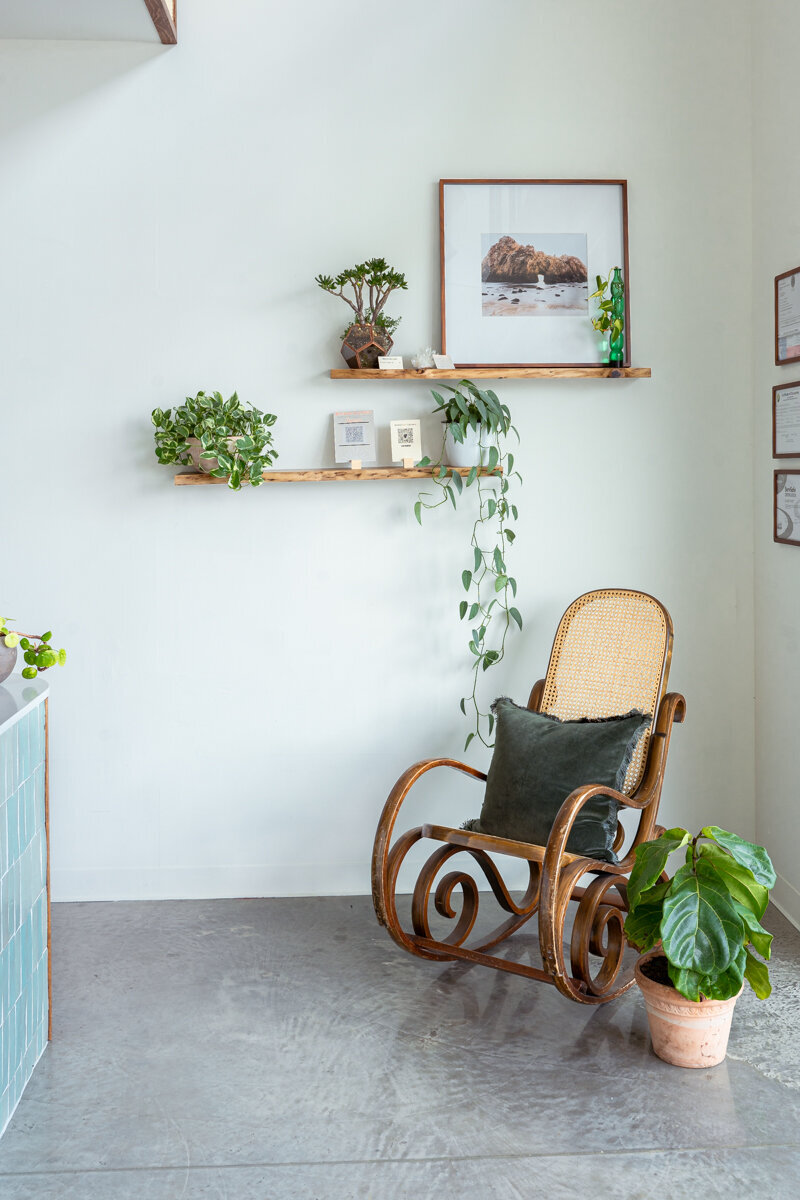 Nuela Designs_Vintage Rocking Chair_Tea House Interior Design