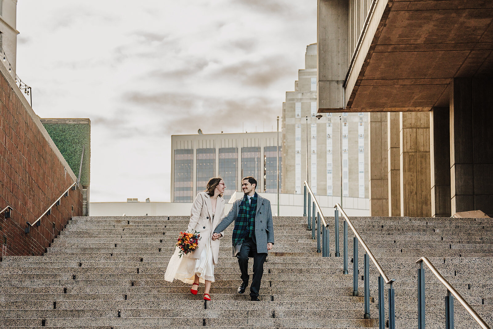 boston city hall elopement in winter