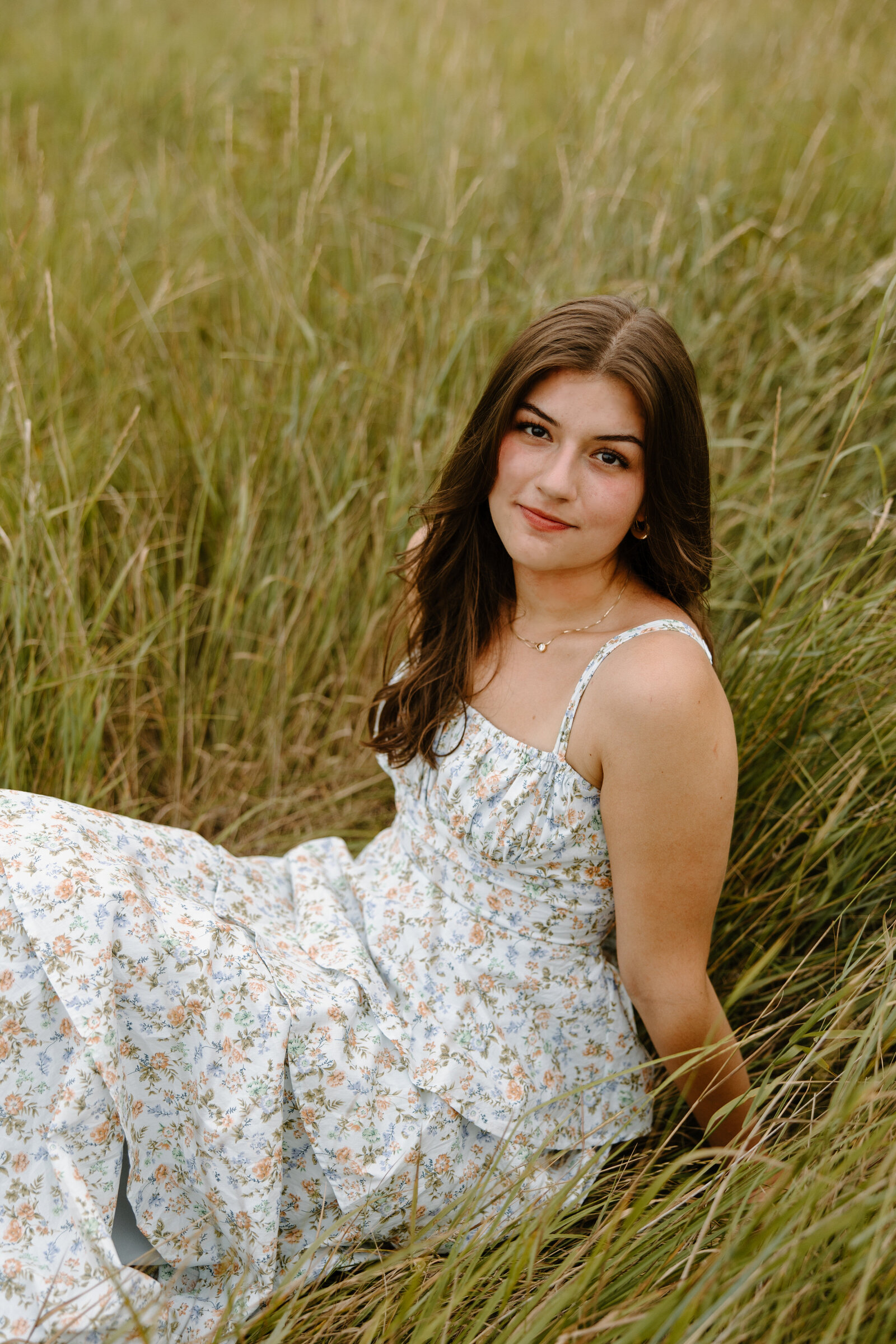 summer flower senior photos