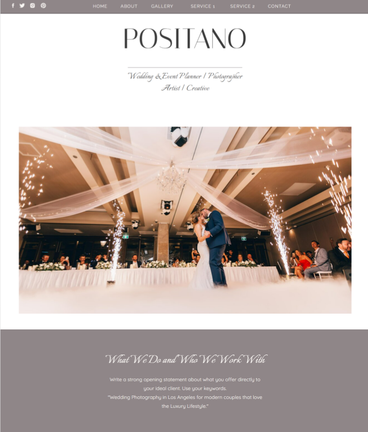 Positano Showit Website Template by Malabella Design