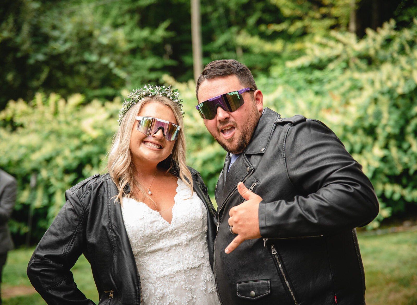 rock and roll wedding couple photographed by New England wedding photographer