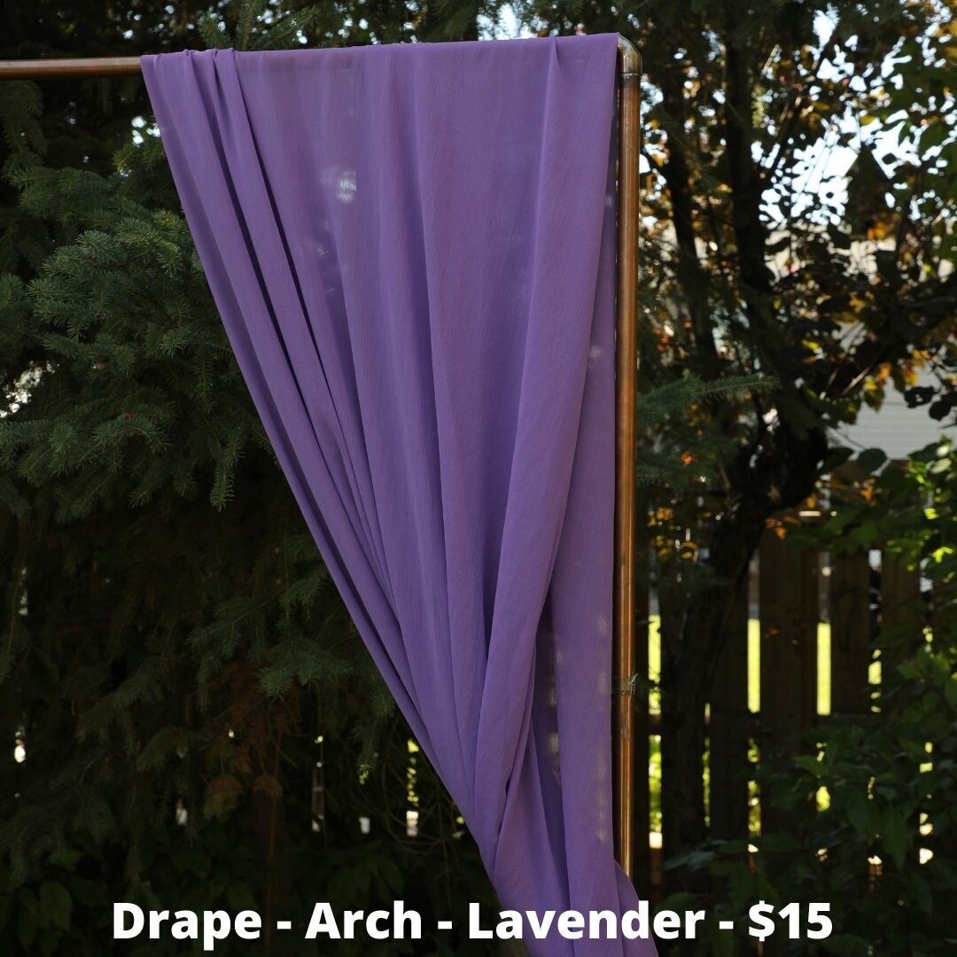 lavender arch drape